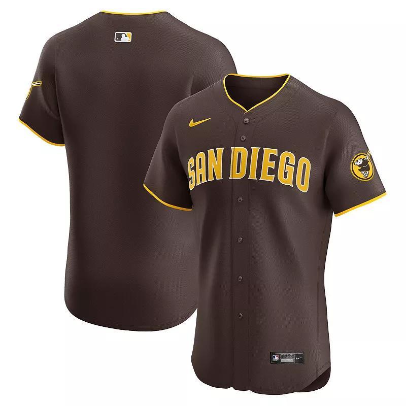 Men's Nike Brown San Diego Padres Road Vapor Premier Elite Patch Jersey, Size: 48 Product Image