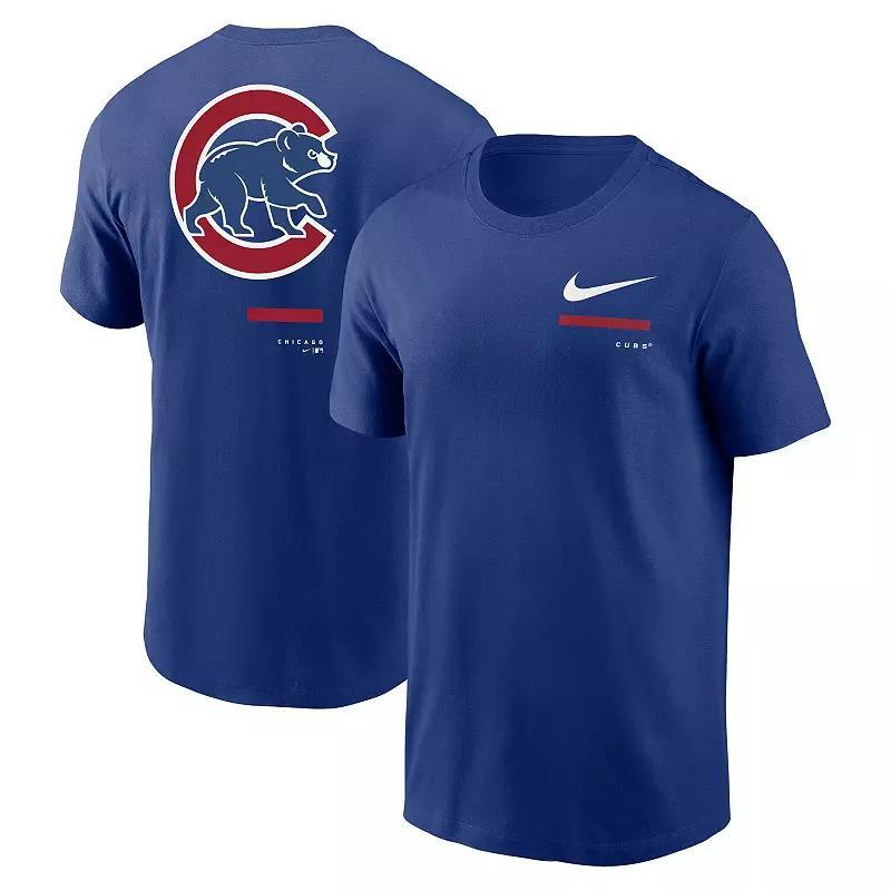 Men's Nike Royal Chicago Cubs Over the Shoulder T-Shirt, Size: Small, Blue Product Image