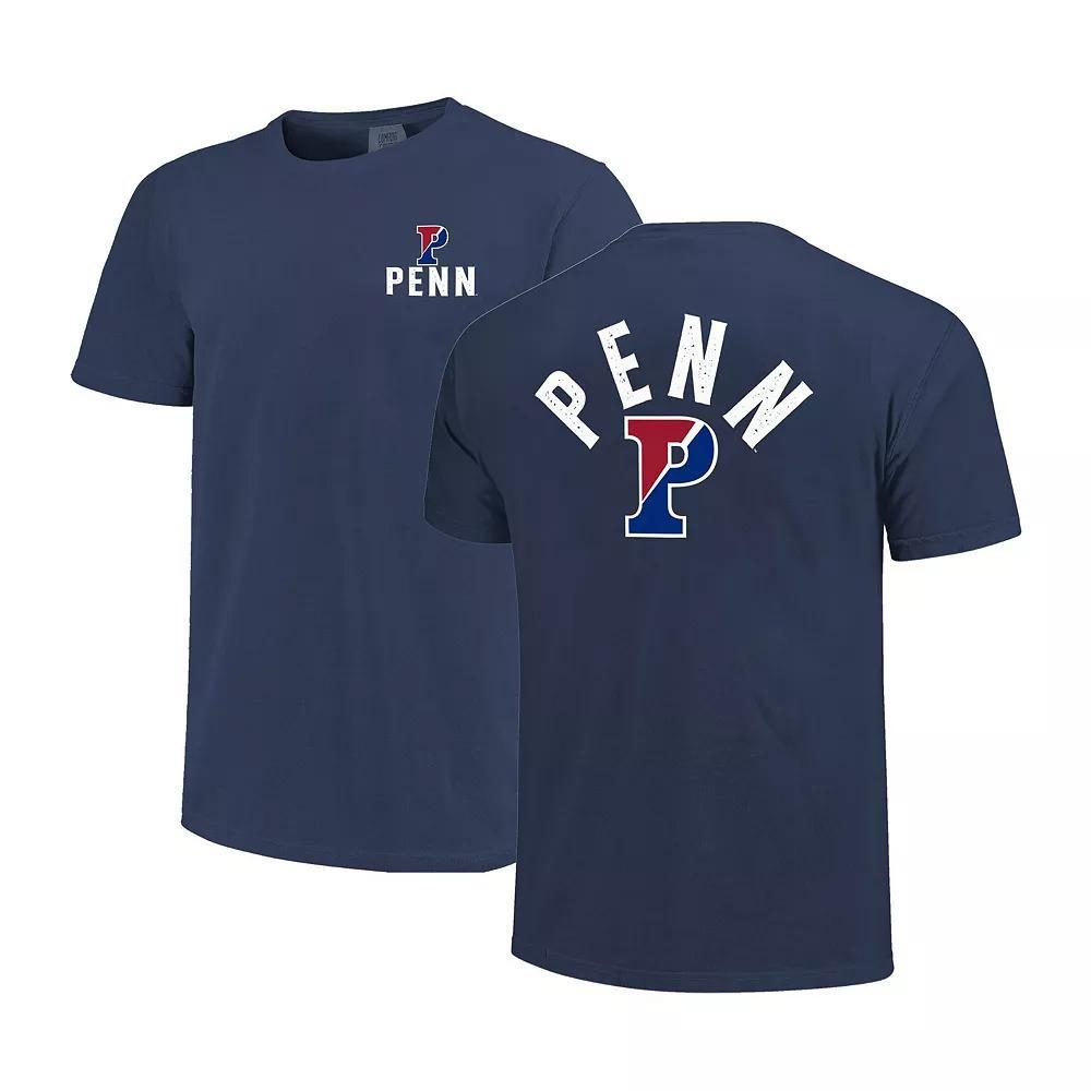 Men's Navy Pennsylvania Quakers Comfort Colors Mascot Overlay T-Shirt, Size: Medium, Pen Blue Product Image