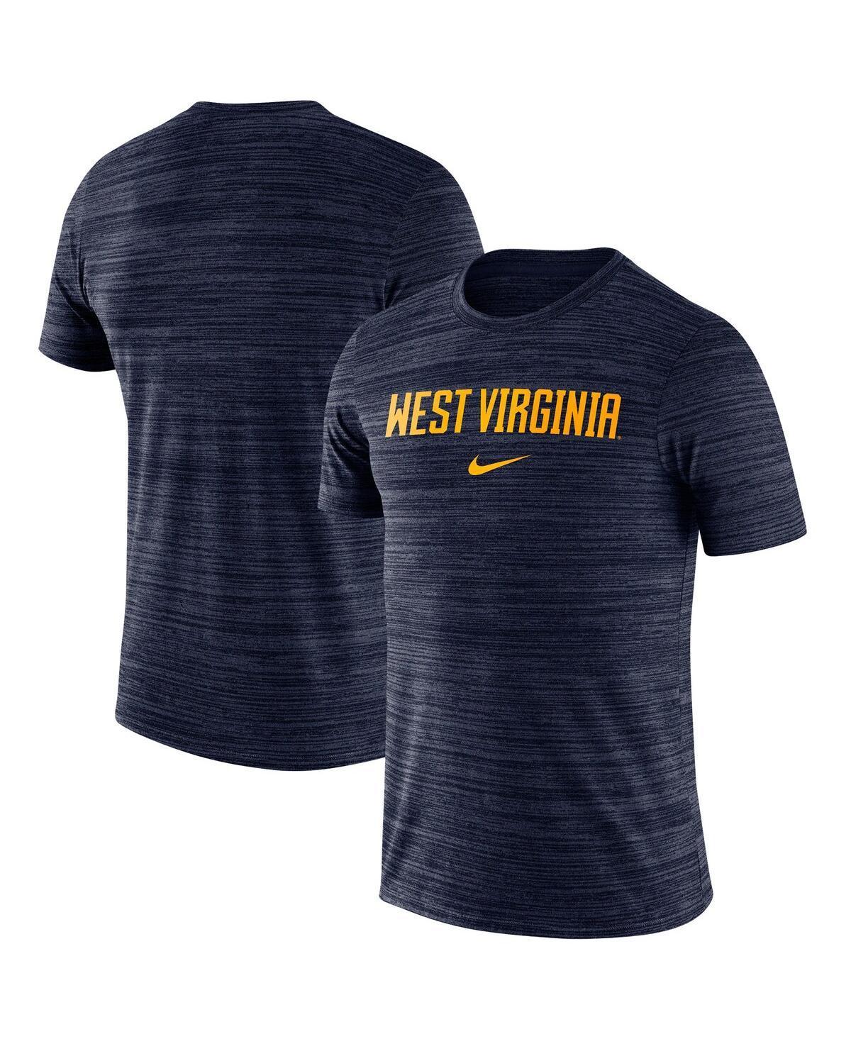 Mens Nike West Virginia Mountaineers Velocity Performance T-Shirt Blue Product Image