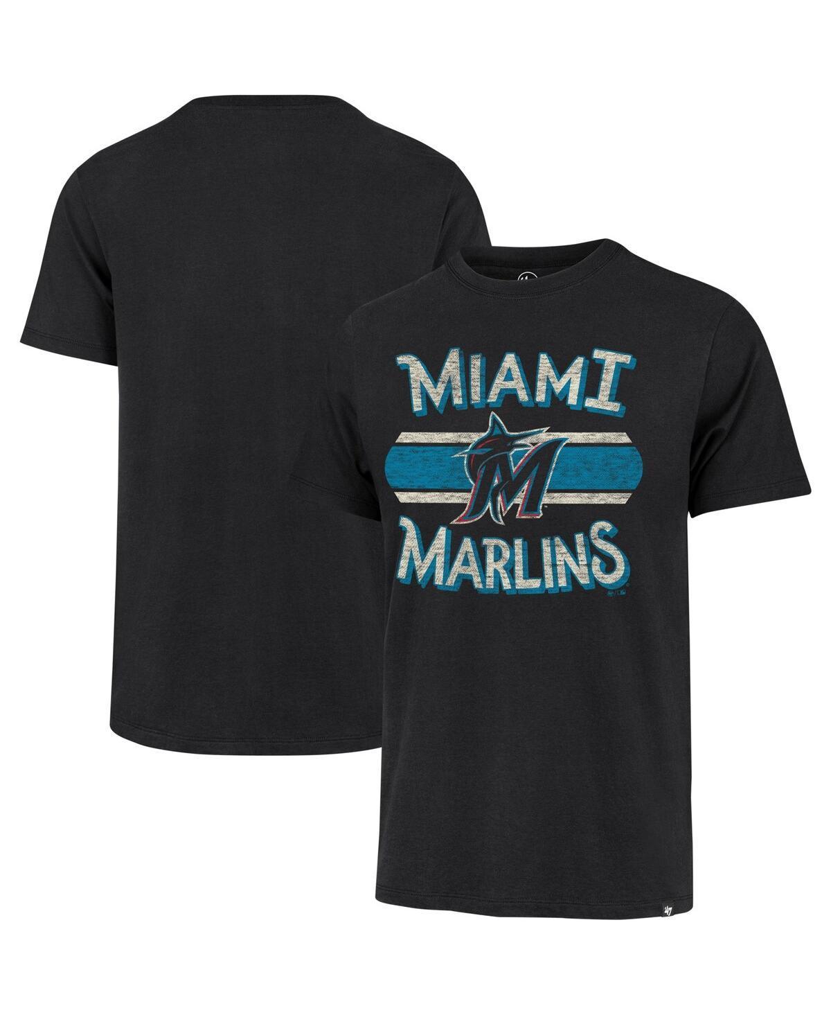 Mens 47 Brand Black Distressed Miami Marlins Renew Franklin T-shirt Product Image