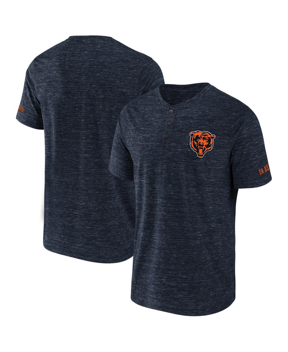 Mens NFL x Darius Rucker Collection by Fanatics Chicago Bears Slub Henley T-Shirt Blue Product Image