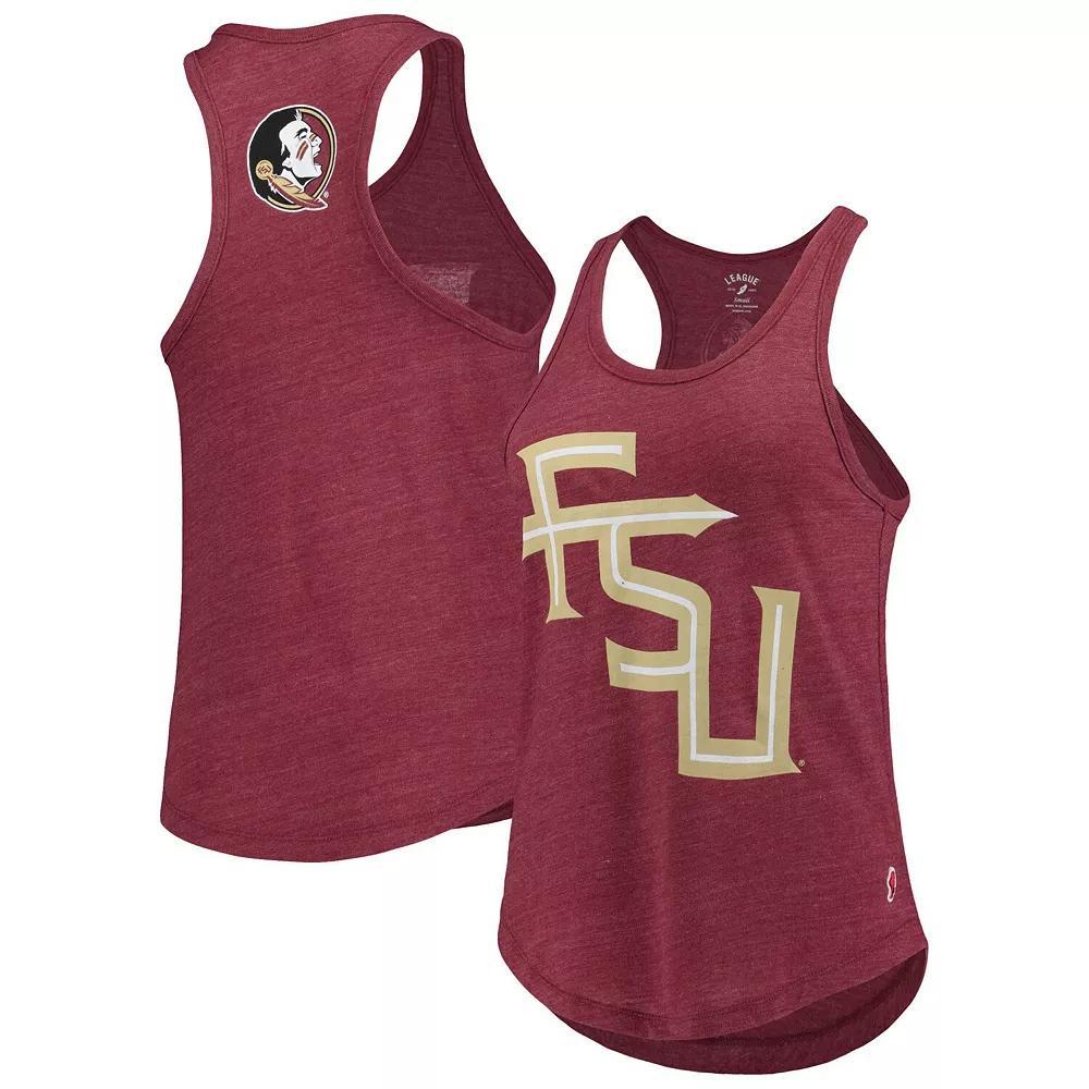 Women's League Collegiate Wear Heather Garnet Florida State Seminoles Two-Hit Intramural Tri-Blend Scoop Neck Racerback Tank Top, Size: Small, Red Product Image