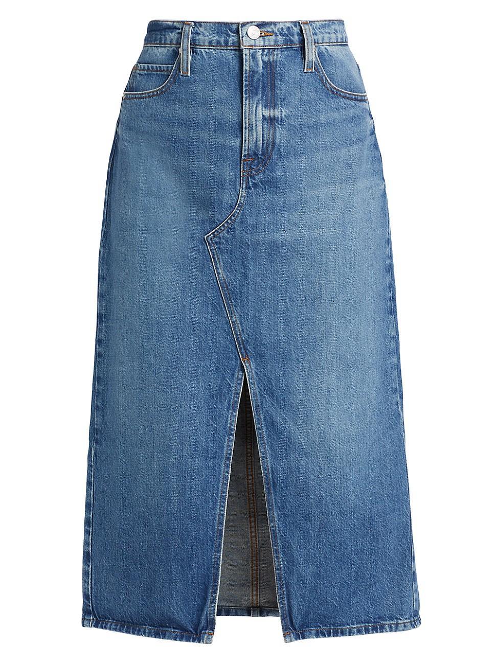 Womens The Midaxi Denim Skirt Product Image