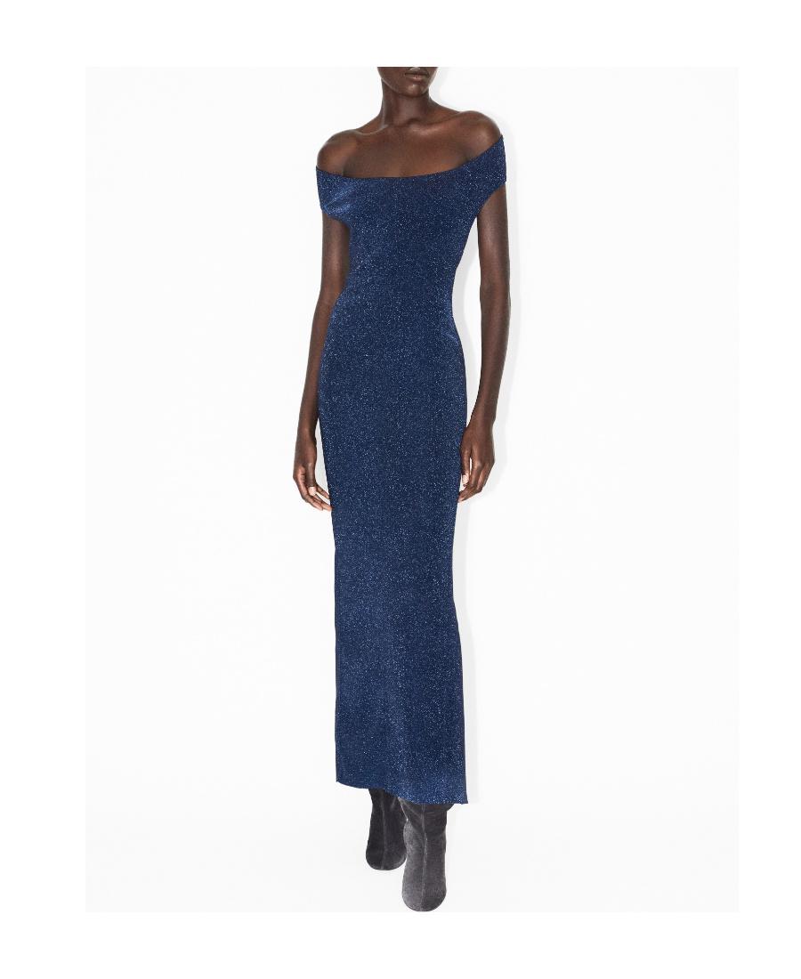 ALAÏA Midi Gown In Blue Product Image