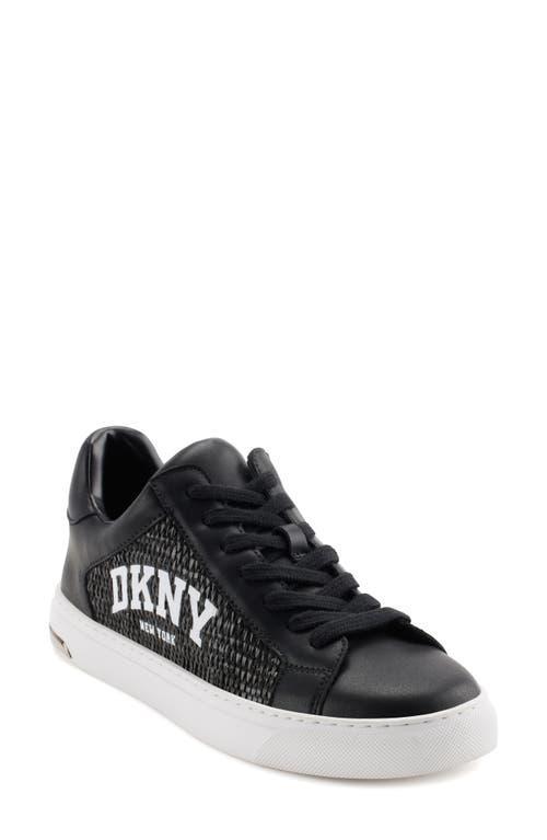 Dkny Womens Abeni Arch Raffia Logo Low-Top Sneakers - White/ Product Image