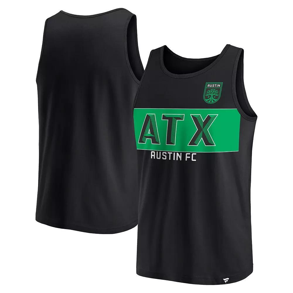Men's Fanatics Black Austin FC Run Angle Tank Top, Size: 2XL, Afc Black Product Image