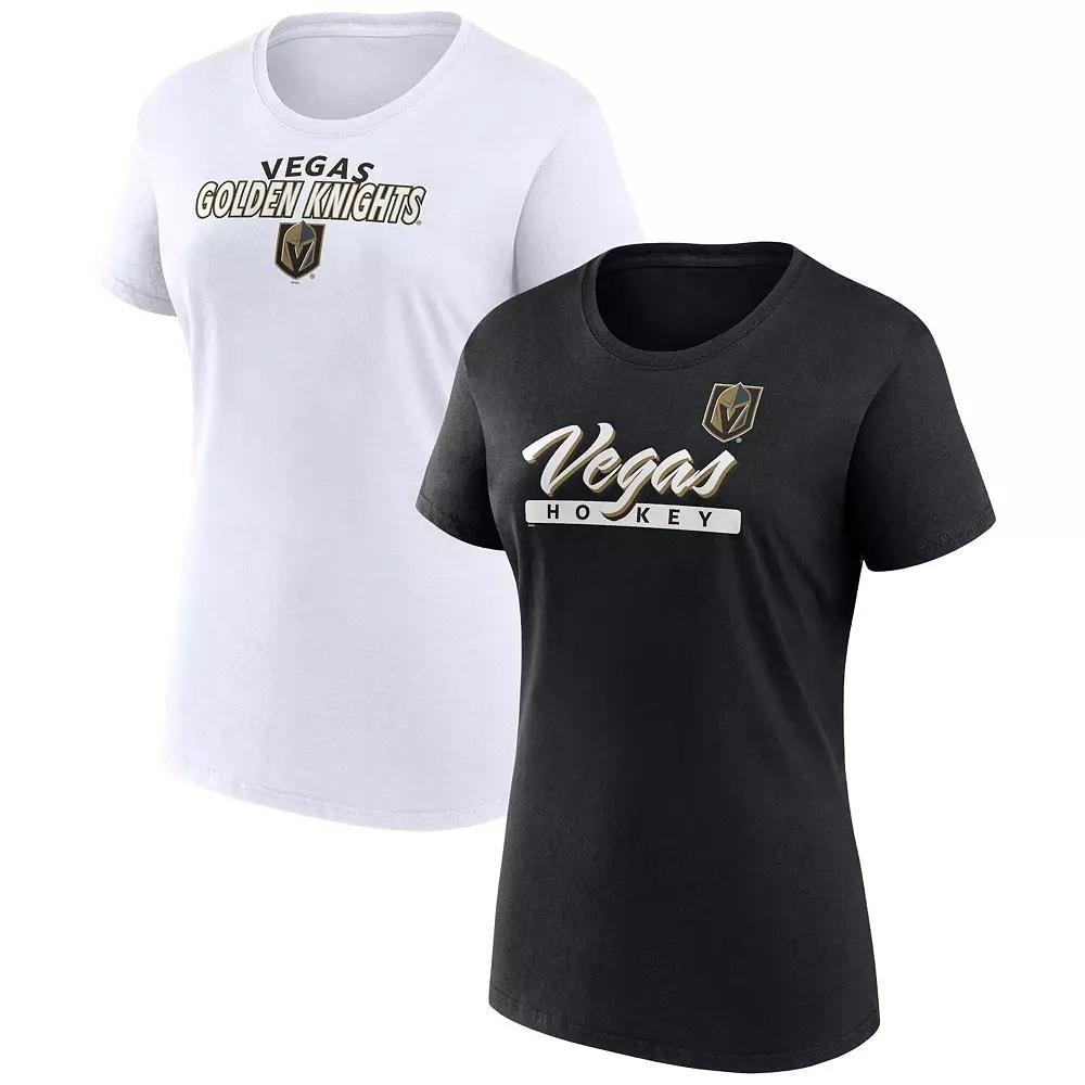 Women's Fanatics Branded Vegas Golden Knights Risk T-Shirt Combo Pack, Size: 3XL, Lvk Black Product Image