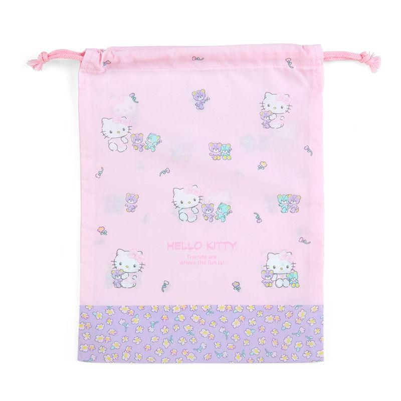 Hello Kitty Flower Medium Drawstring Bag Product Image