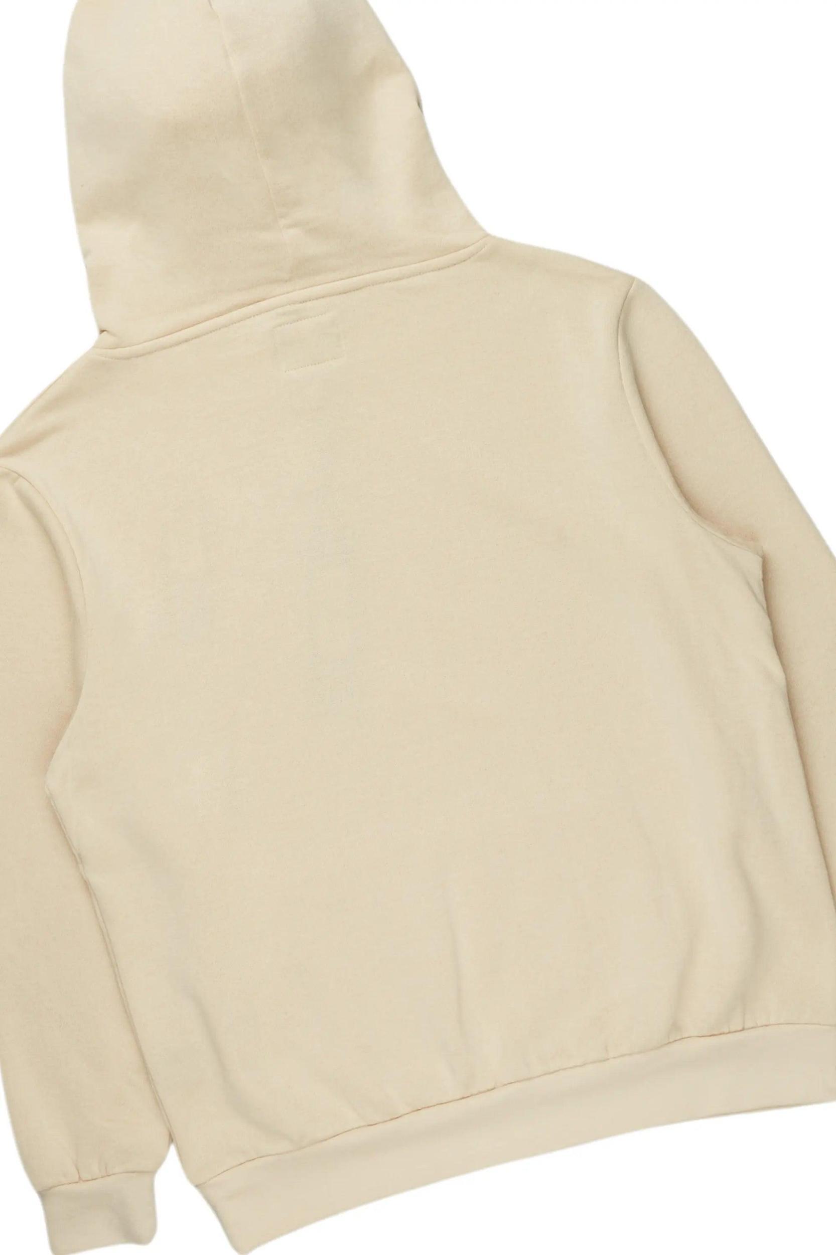 Basic Beige Hoodie/Stacked Flare Track Set Male Product Image