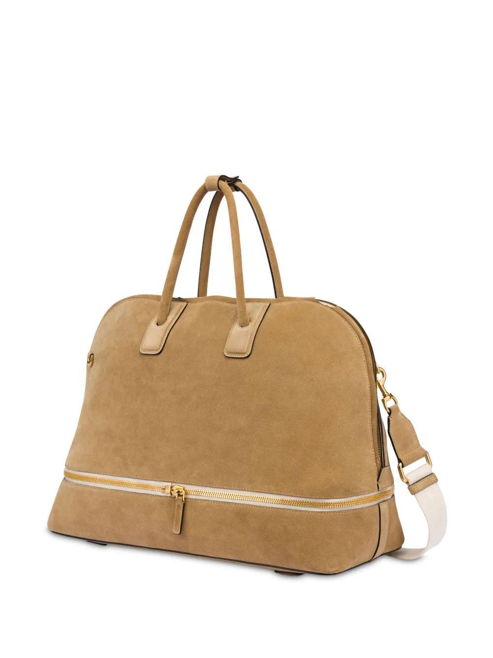 MOSCHINO Zip Detailed Tote Bag In Neutral Product Image