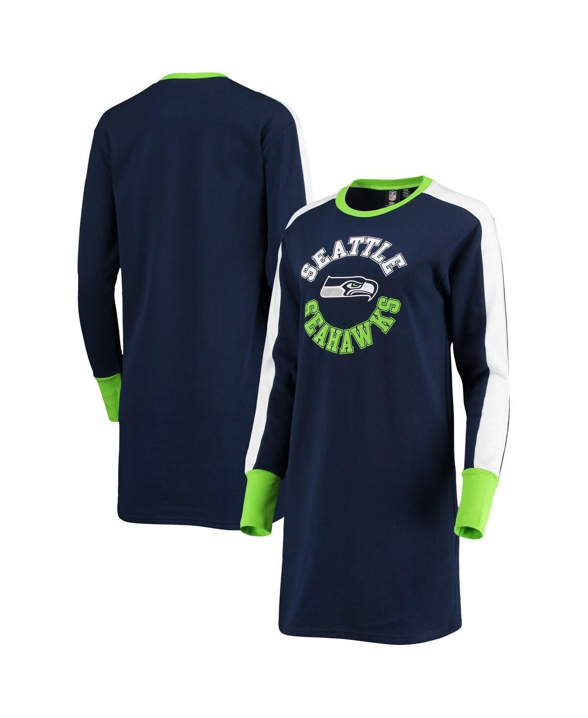 Womens G-III 4Her by Carl Banks College Seattle Seahawks Hurry Up Offense T-Shirt Dress Blue Product Image