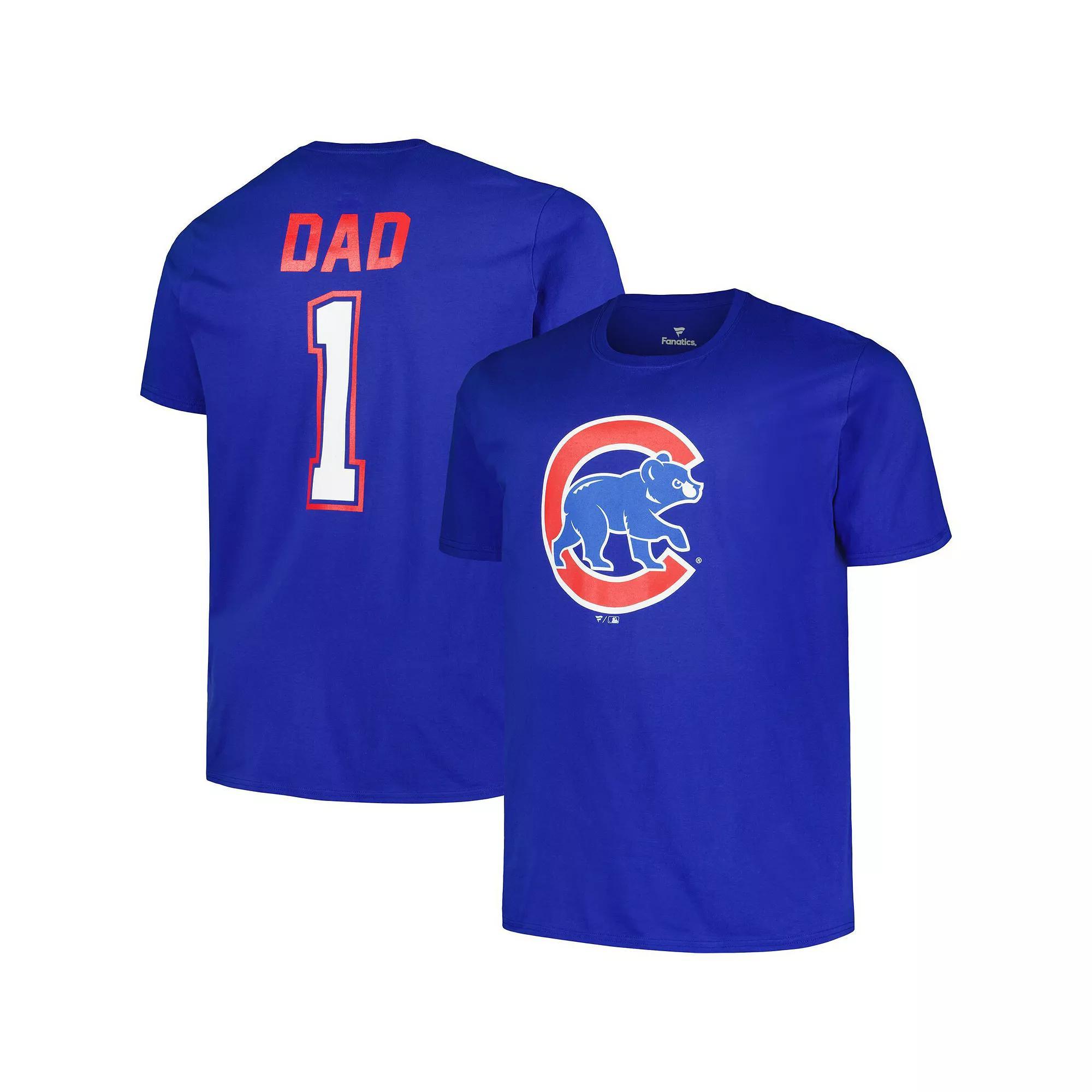 Men's Profile Royal Chicago Cubs Big & Tall #1 Dad T-Shirt, Size: 3XB, Blue Product Image