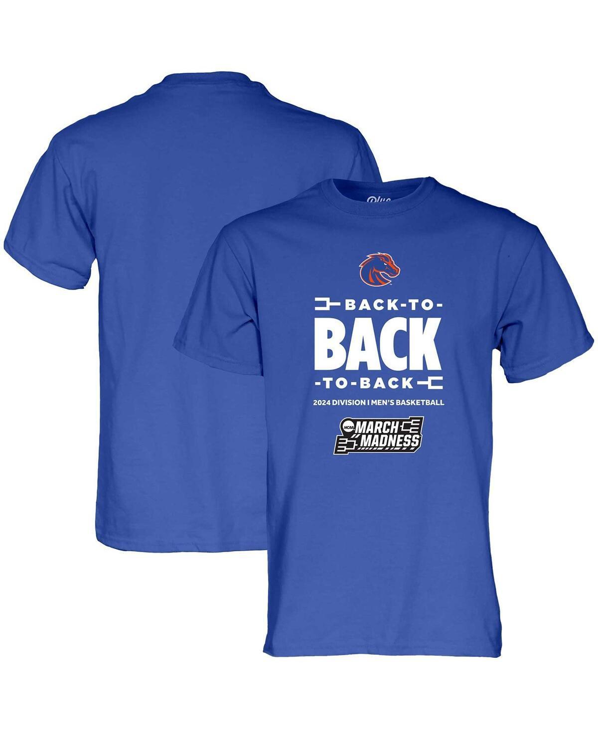 Mens 84 Royal Boise State Broncos 2024 NCAA Mens Basketball Tournament March Madness Three-In-A-Row T-Shirt Product Image