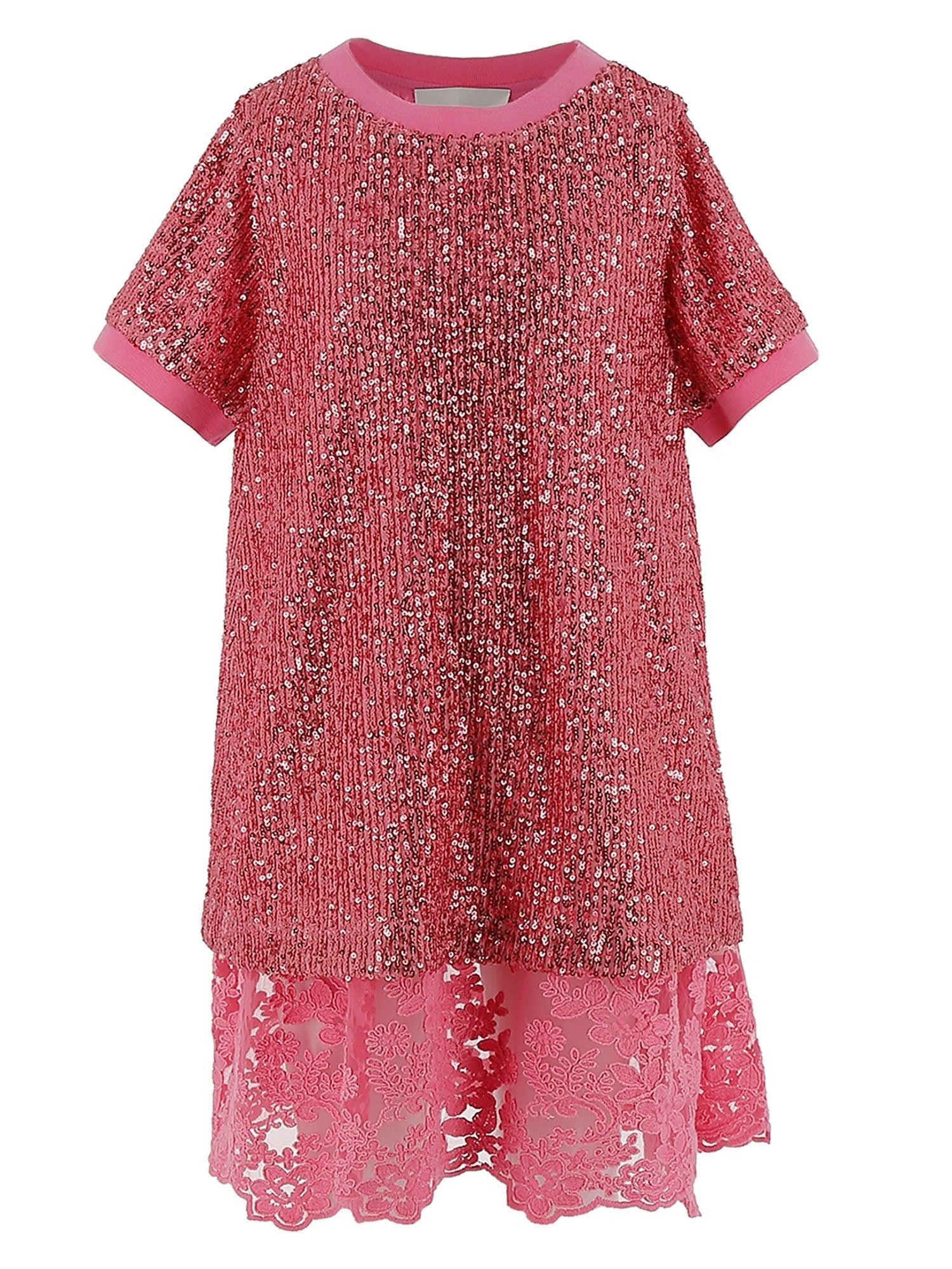 Ermanno Scervino Short Sleeve Sequin Dress Product Image