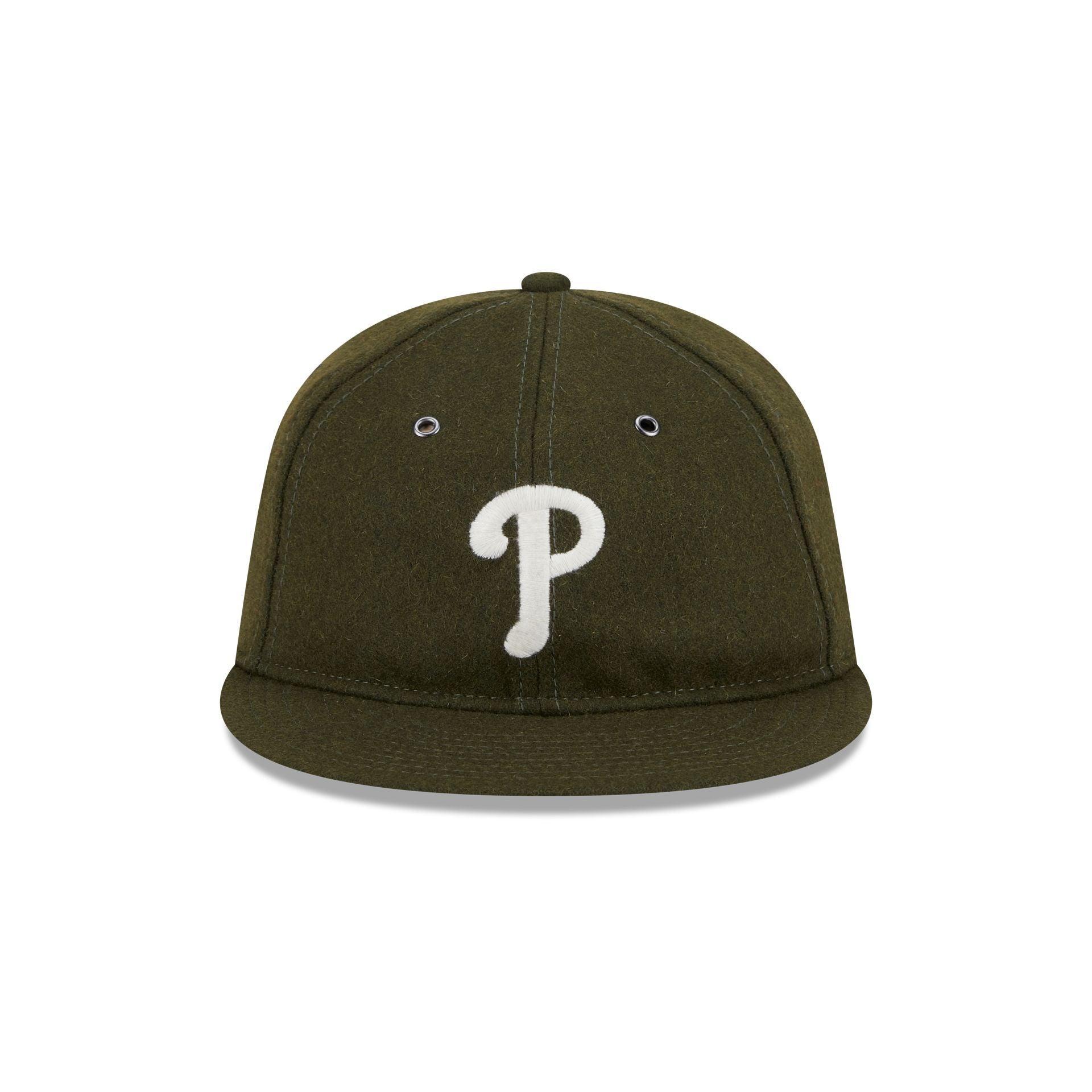 Philadelphia Phillies New Olive Wool Retro Crown 59FIFTY Fitted Hat Male Product Image