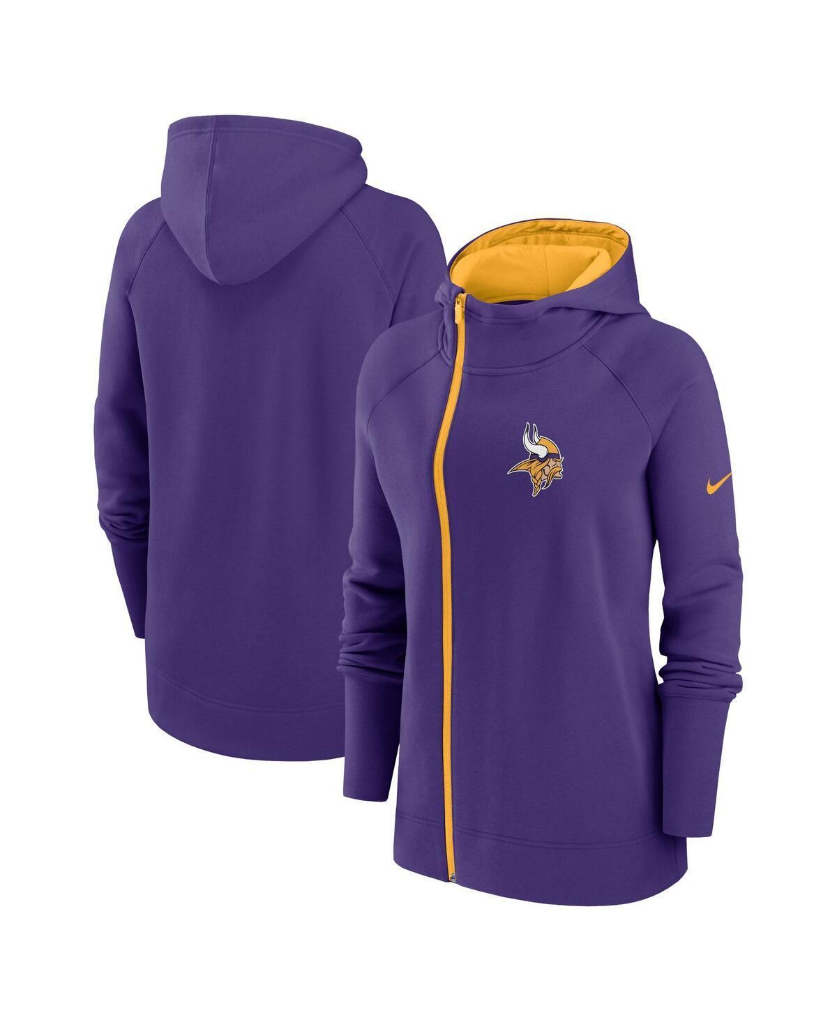 Womens Nike Minnesota Vikings Asymmetrical Raglan Full-Zip Hoodie Product Image