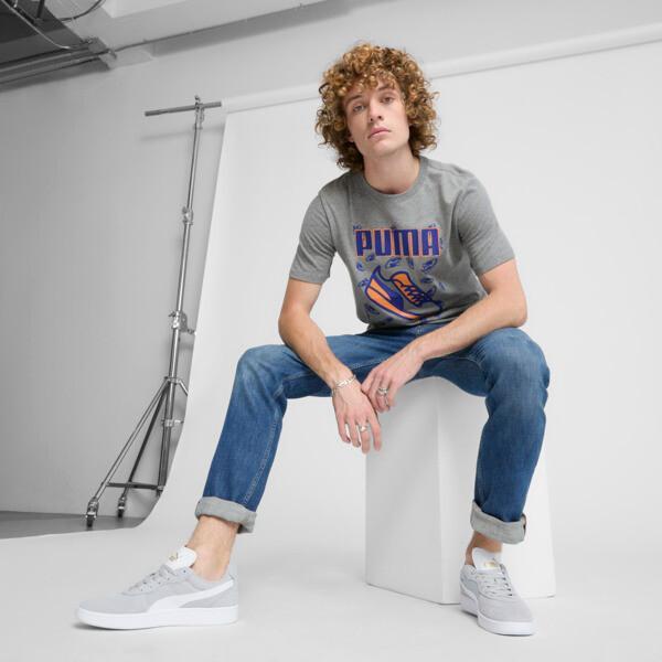 PUMA Sneakers Graphic Men's T-Shirt in Medium Grey Heather Product Image