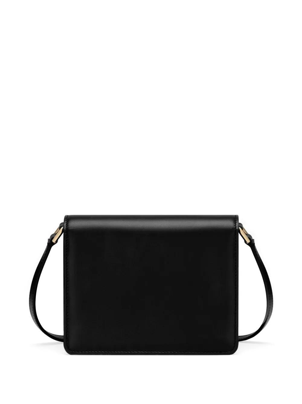 DOLCE & GABBANA Logo-plaque Leather Crossbody Bag In Nero Product Image