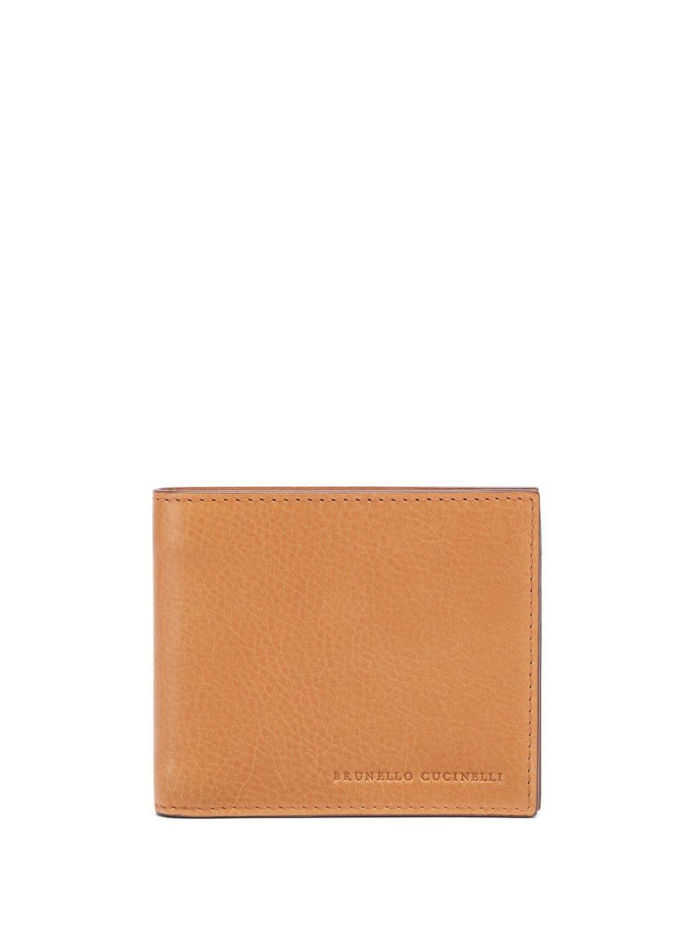 Logo-debossed Leather Bi-fold Wallet In Natural Product Image