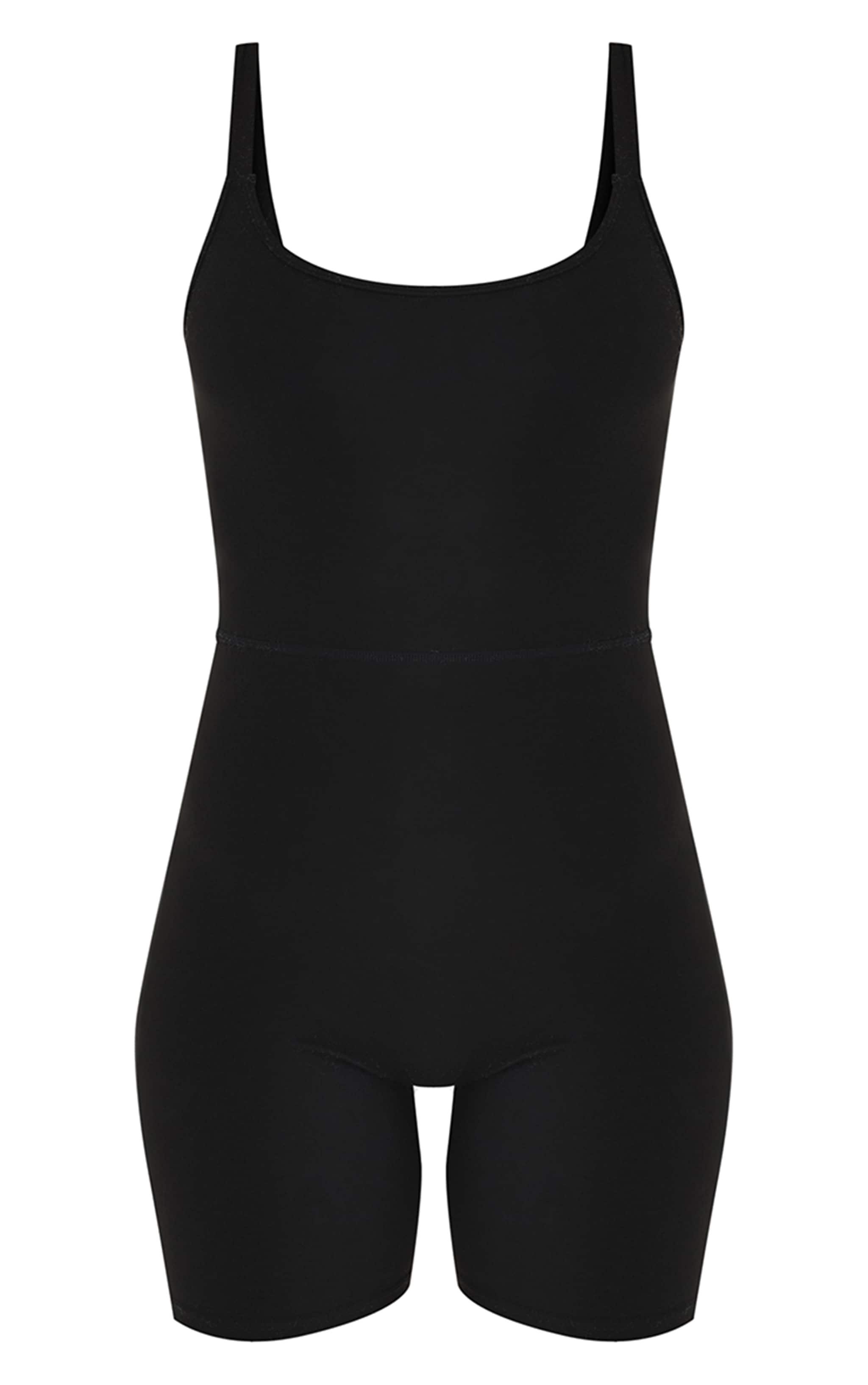 Black Sculpt Low Back Strappy Unitard Product Image