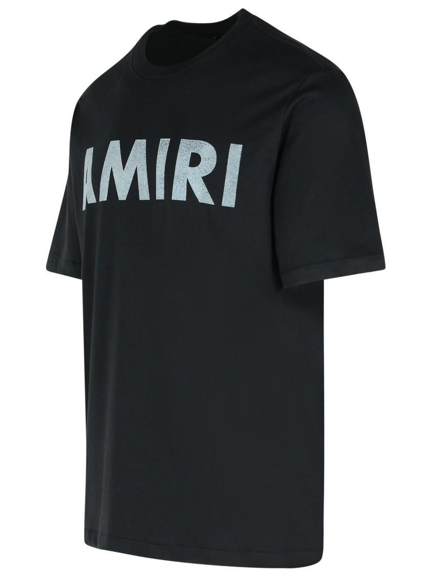 AMIRI Black Cotton T-shirt With Bold Logo Statement Product Image
