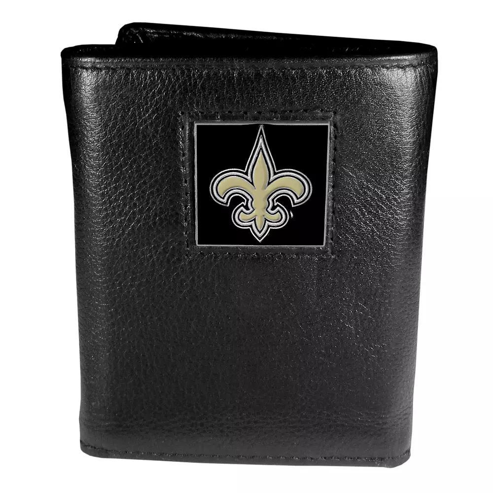 Men's New Orleans Saints Trifold Wallet, Black Product Image