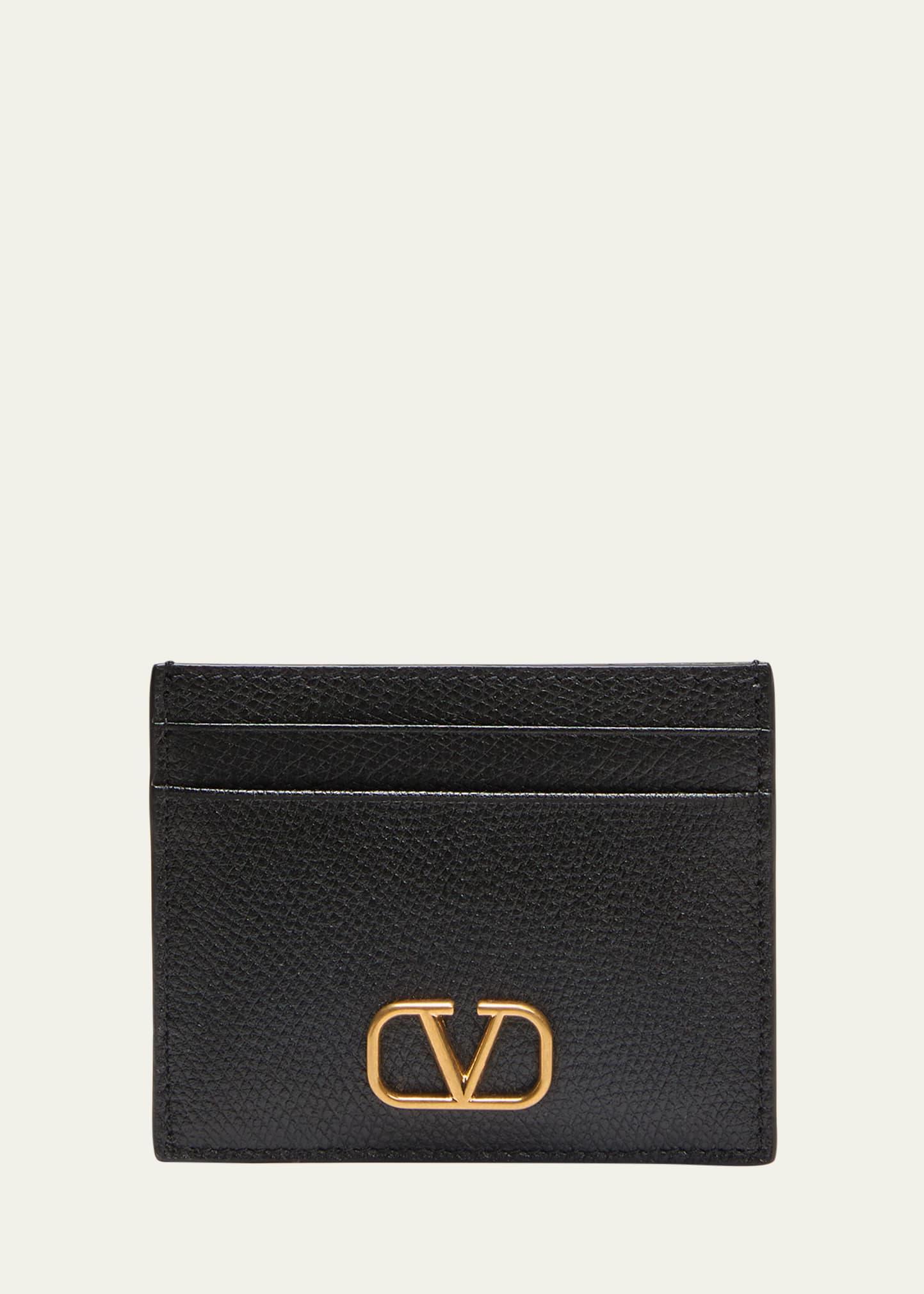 Womens Vlogo Signature Grainy Calfskin Cardholder Product Image