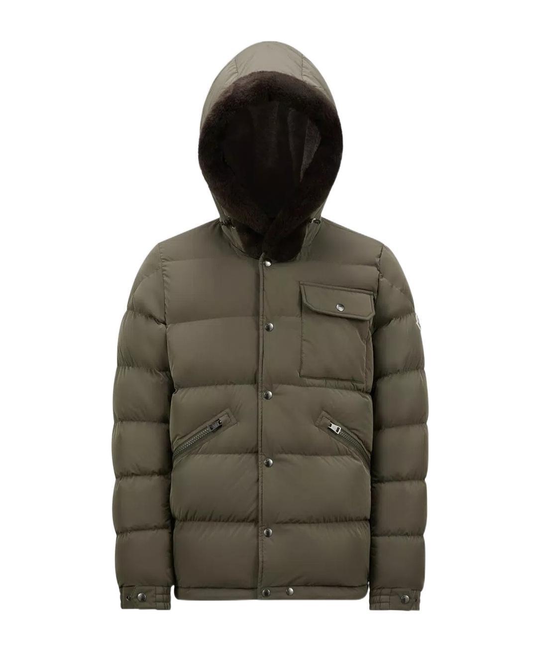 MONCLER Marcelettes Long-sleeved Down Jacket In Green Product Image