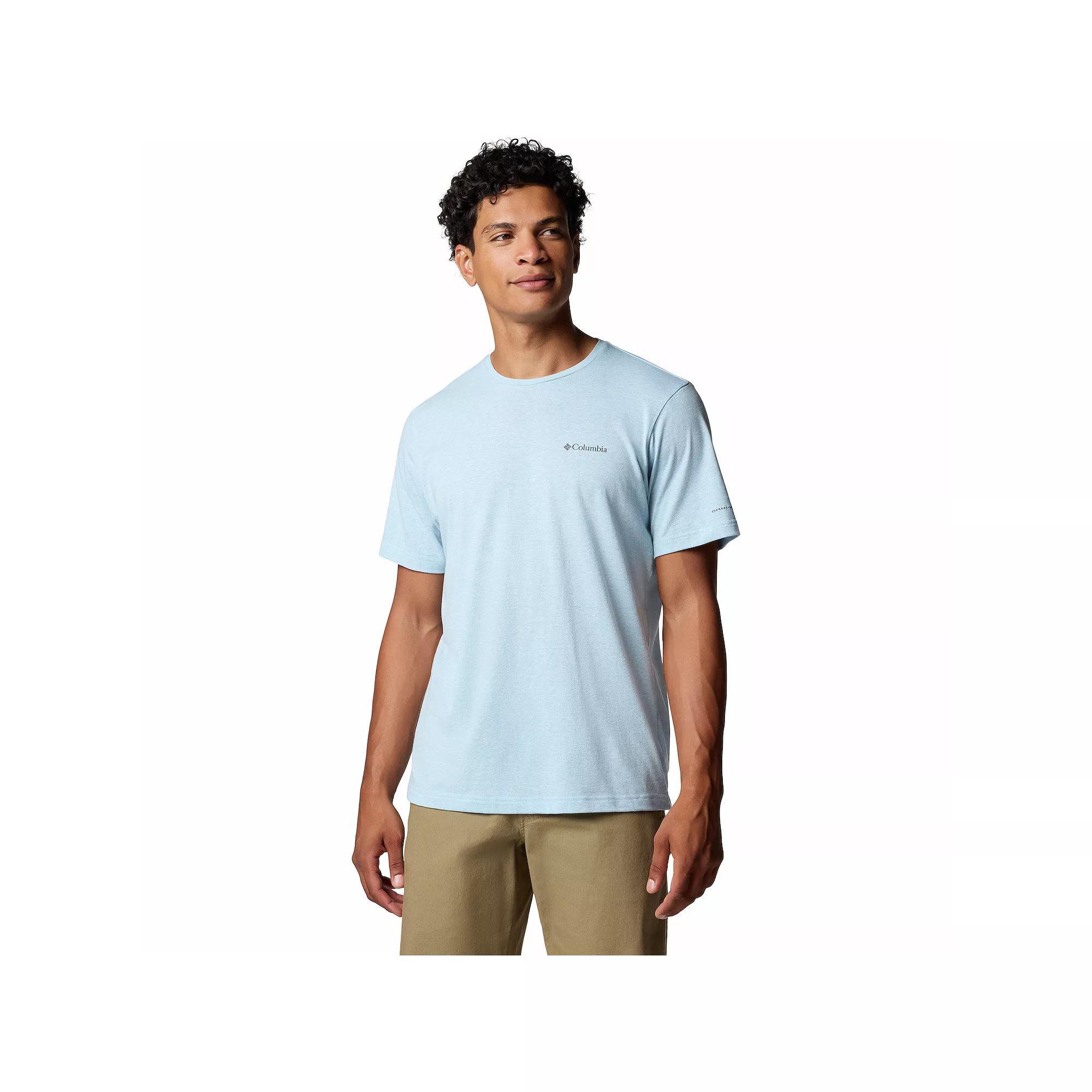 Men's Columbia Thistletown Hills Omni-Wick Performance Tee, Size: Large, Ripple Blue Grey Product Image