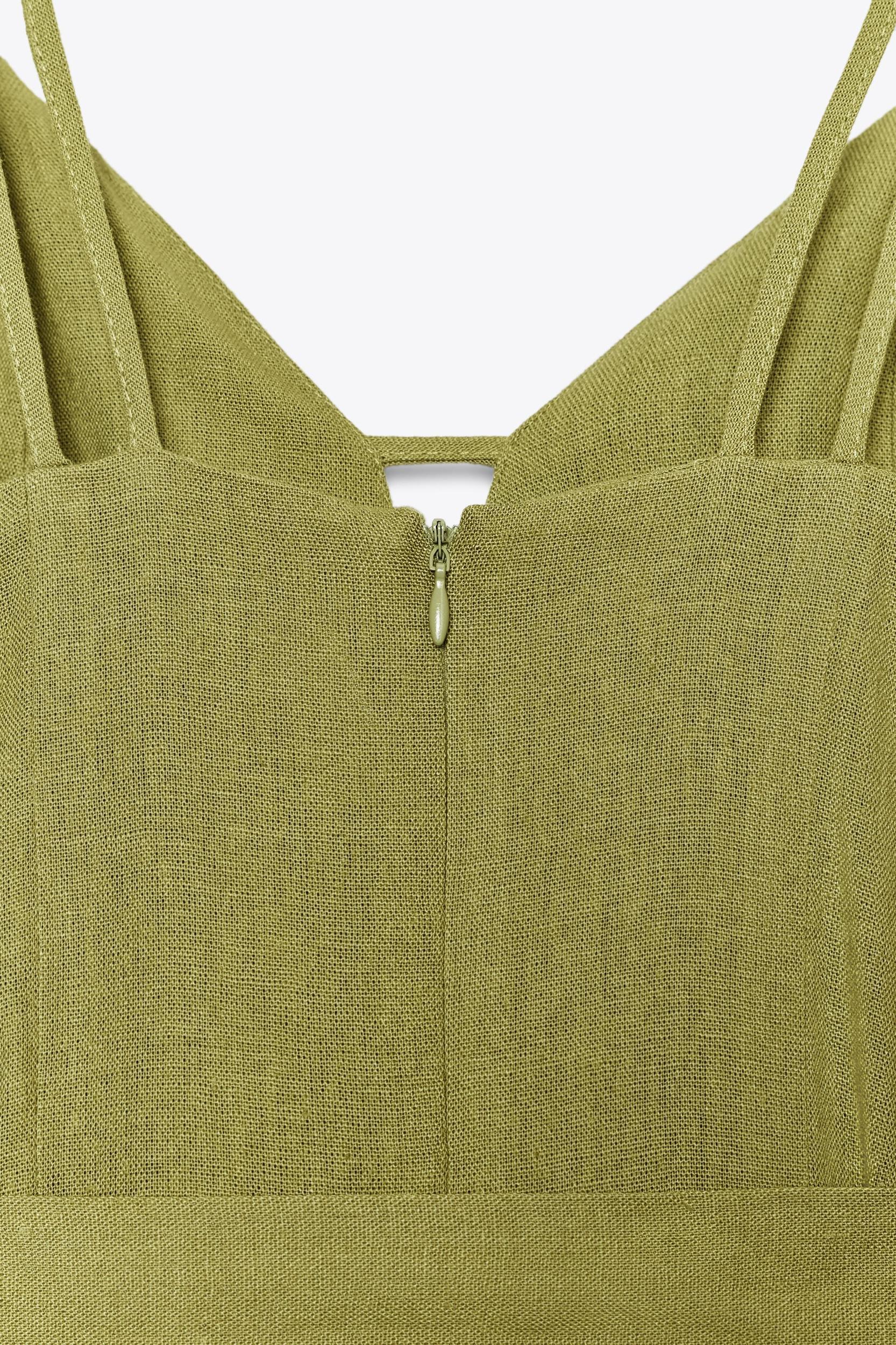 WIDE-LEG STRAPPY LINEN JUMPSUIT Product Image