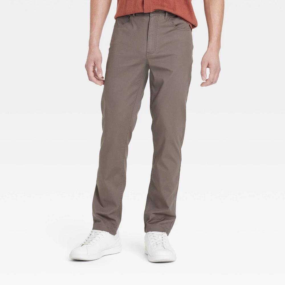 Mens Comfort Wear Slim Fit 5-Pocket Pants - Goodfellow & Co - Brown 32x32 Product Image