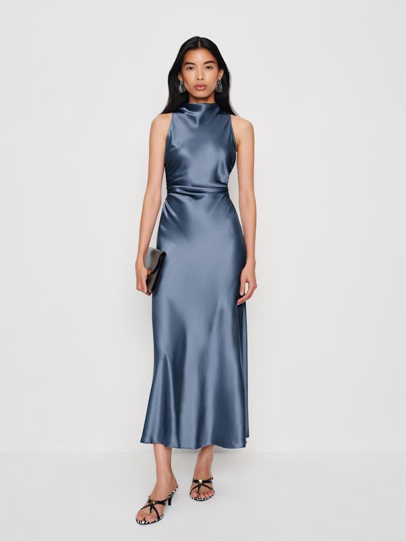 Petites Casette Silk Dress Product Image