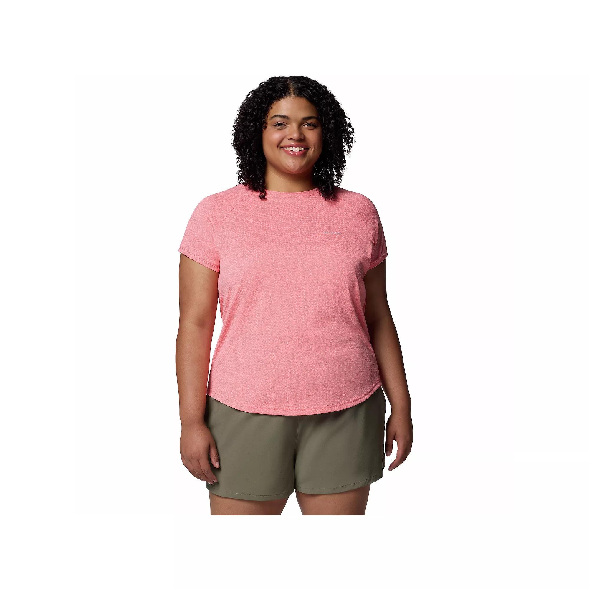 Plus Size Columbia Bogata Bay Short Sleeve Shirt, Women's, Size: 2XL, Black Product Image