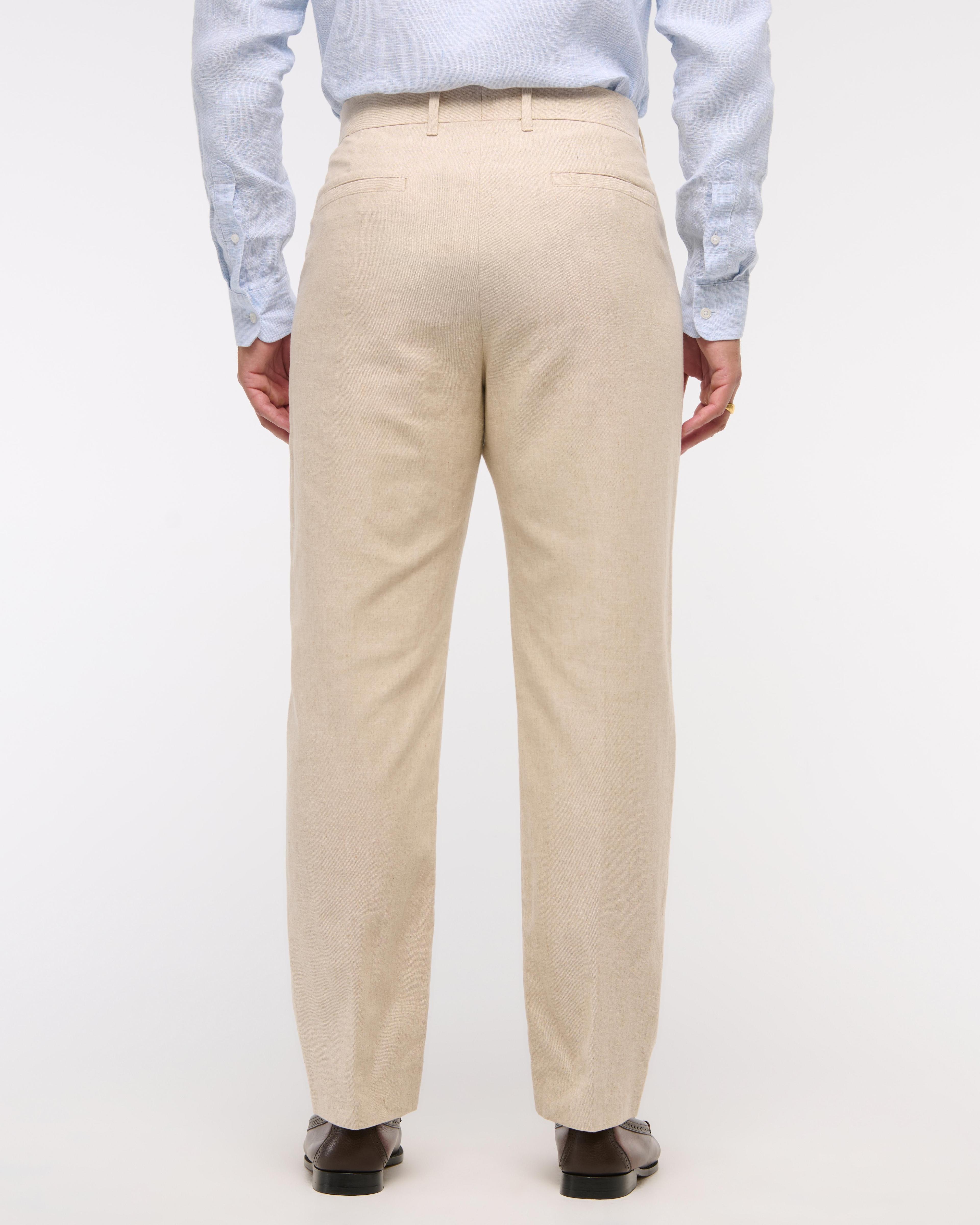 The A&F Collins Athletic Fit Linen-Blend Suit Pant Product Image