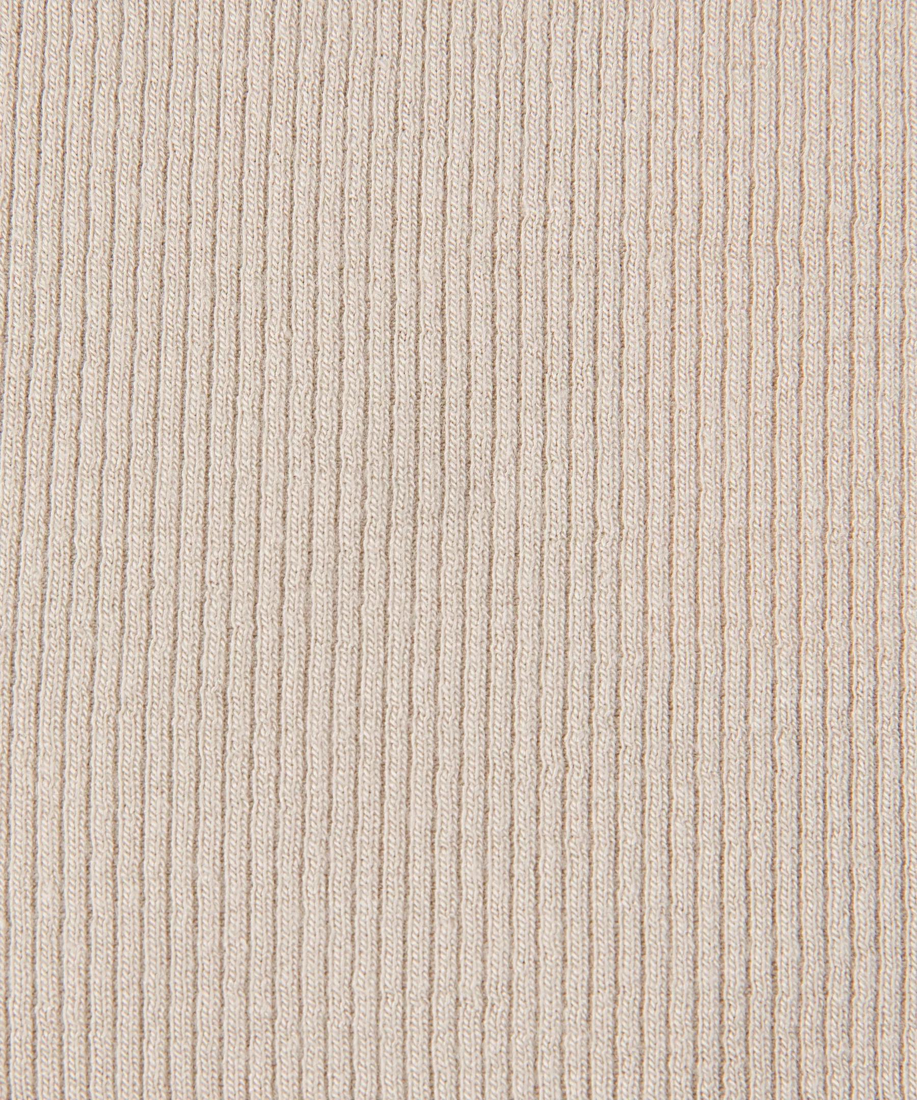 Wrap-Front Ribbed Long-Sleeve Top Product Image