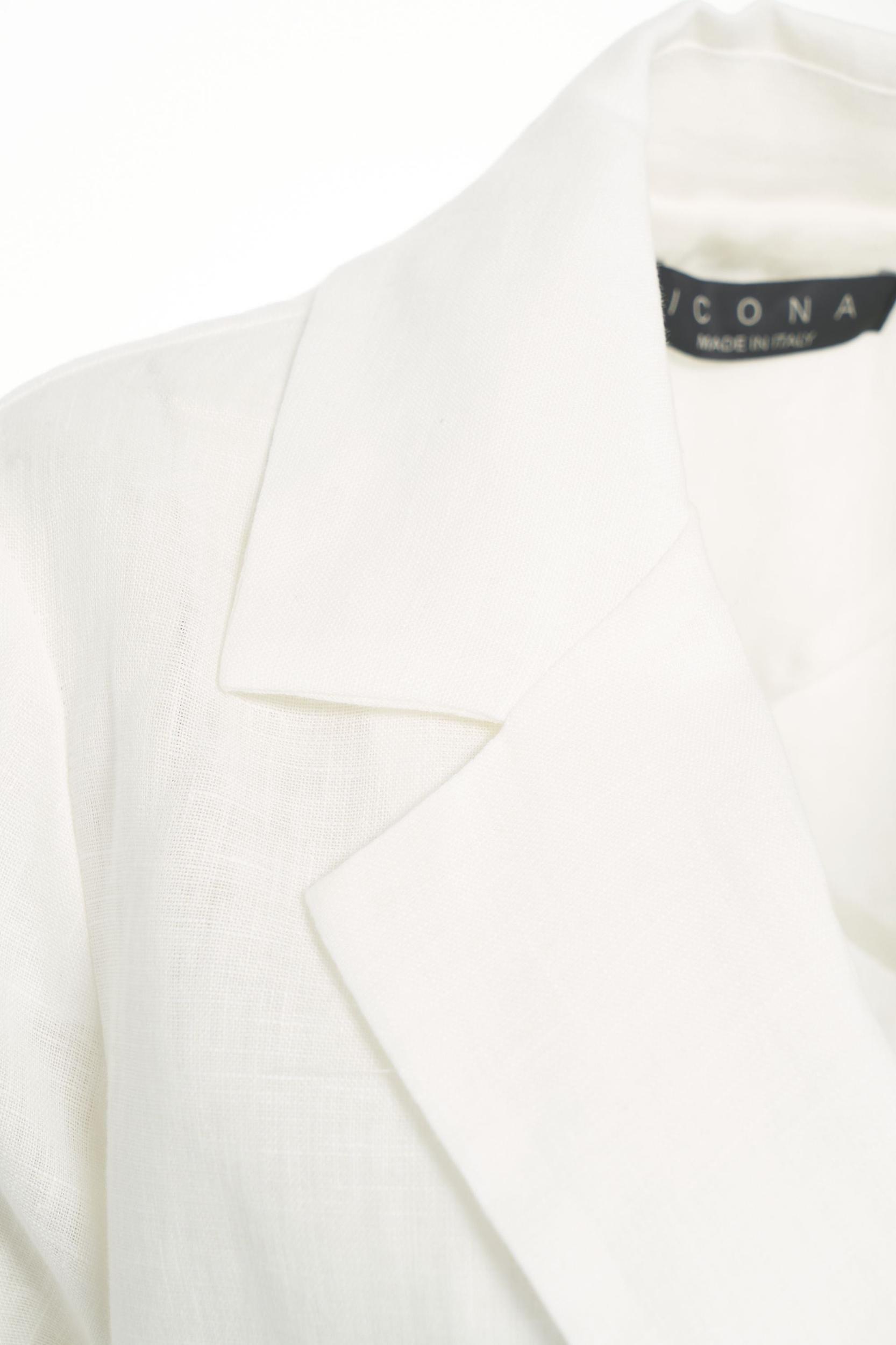 Single-breasted linen blazer Product Image