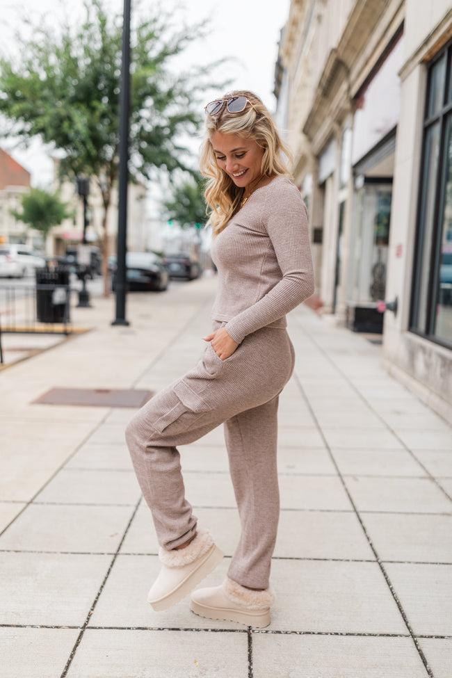 Start The Day Mushroom Waffle Knit Set FINAL SALE Product Image