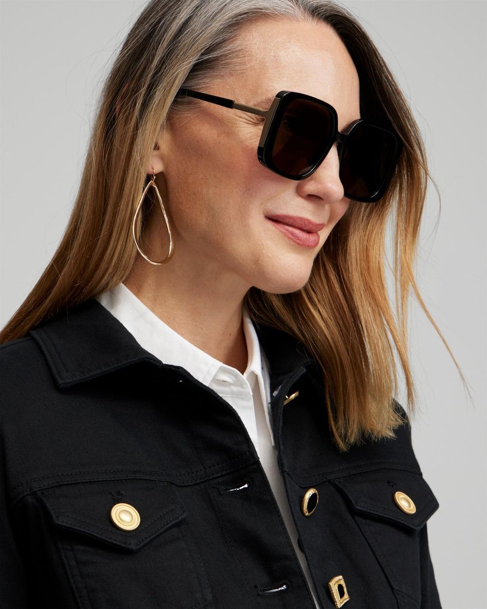 Black Square Sunglasses Product Image