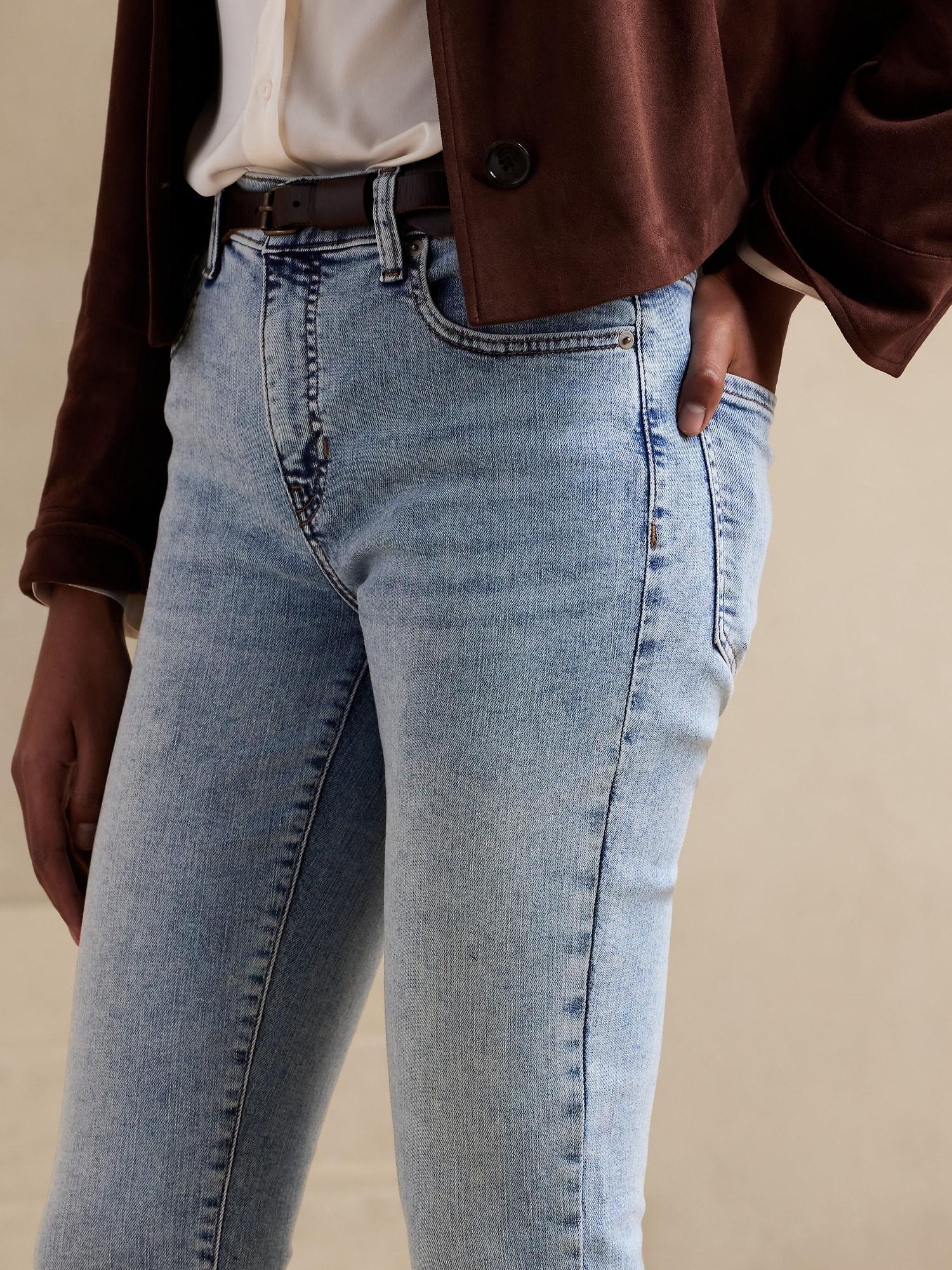 High-Rise Slim Raw Hem Jean Product Image