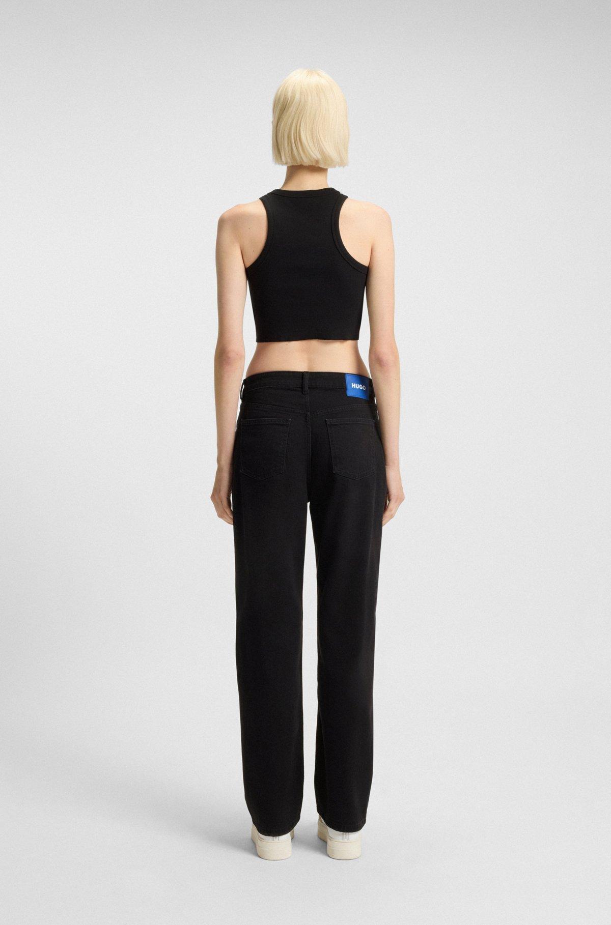 Slim-fit jeans in black stretch denim Product Image