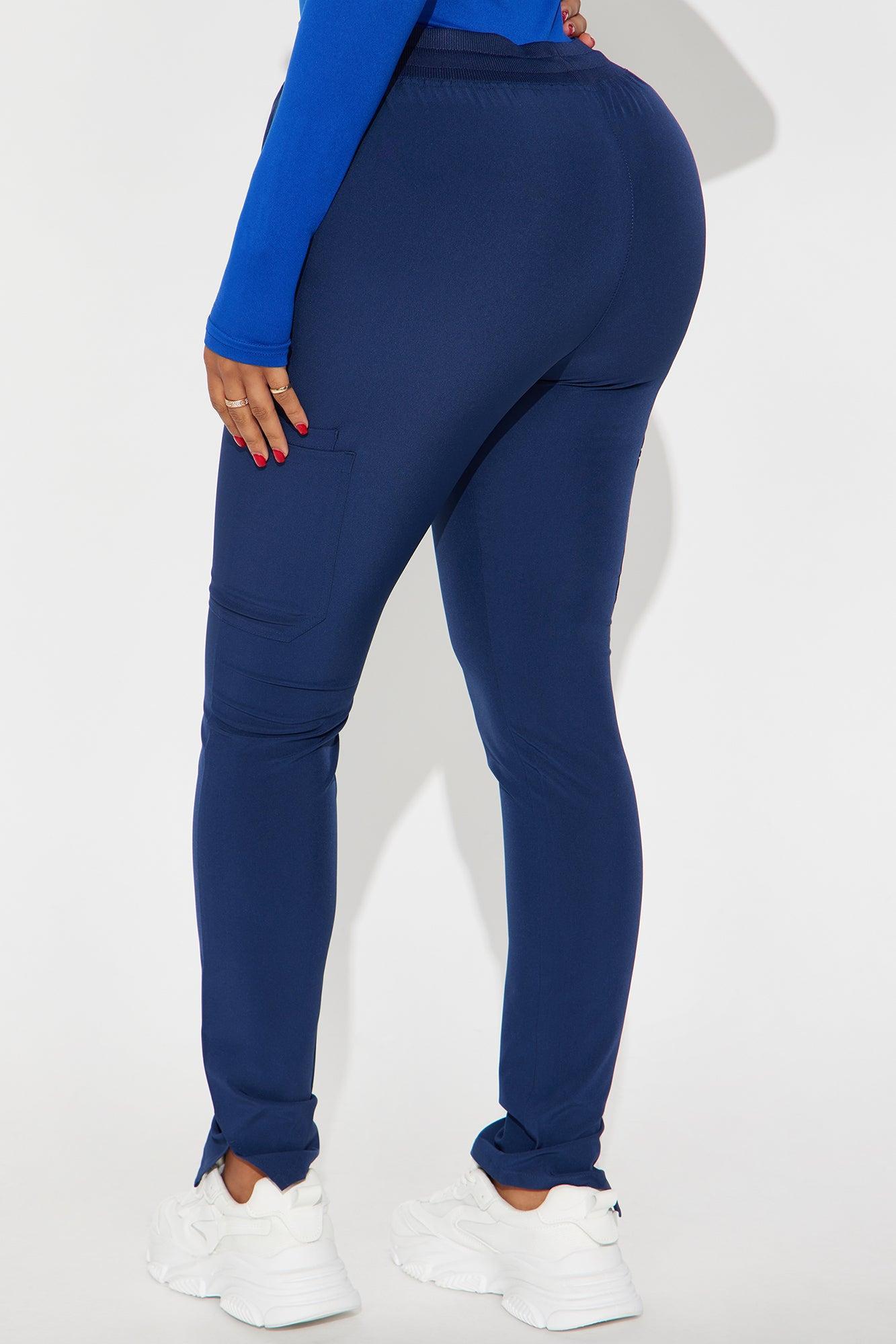 On The Clock Stretch Tapered Uniform Scrub Pants - Navy Product Image