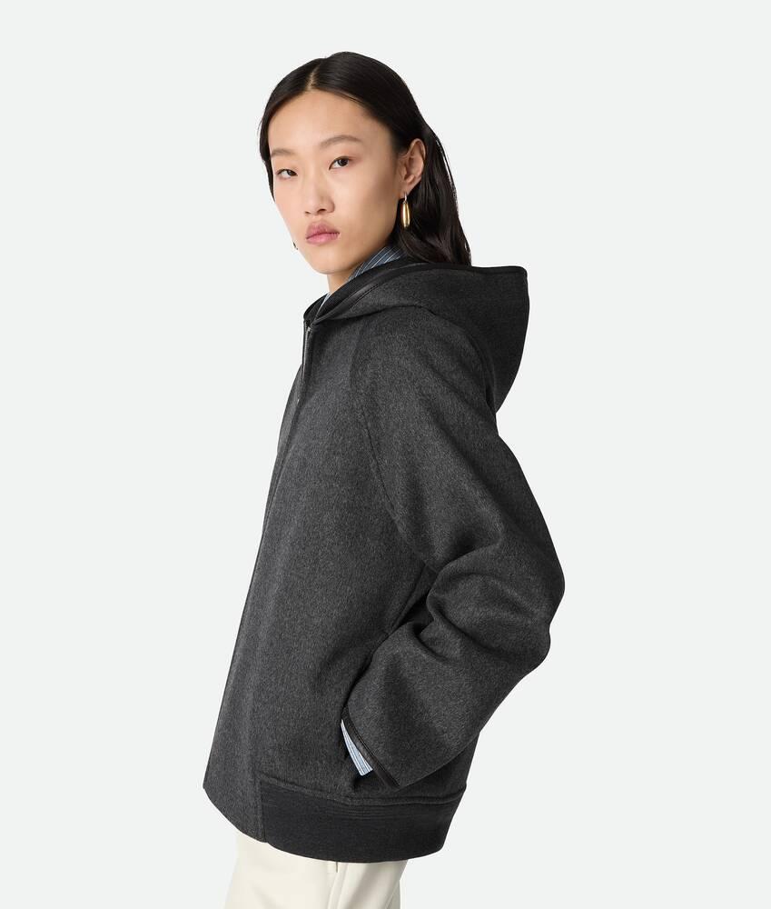 Women's Double Face Wool Blouson in Charcoal melange Product Image