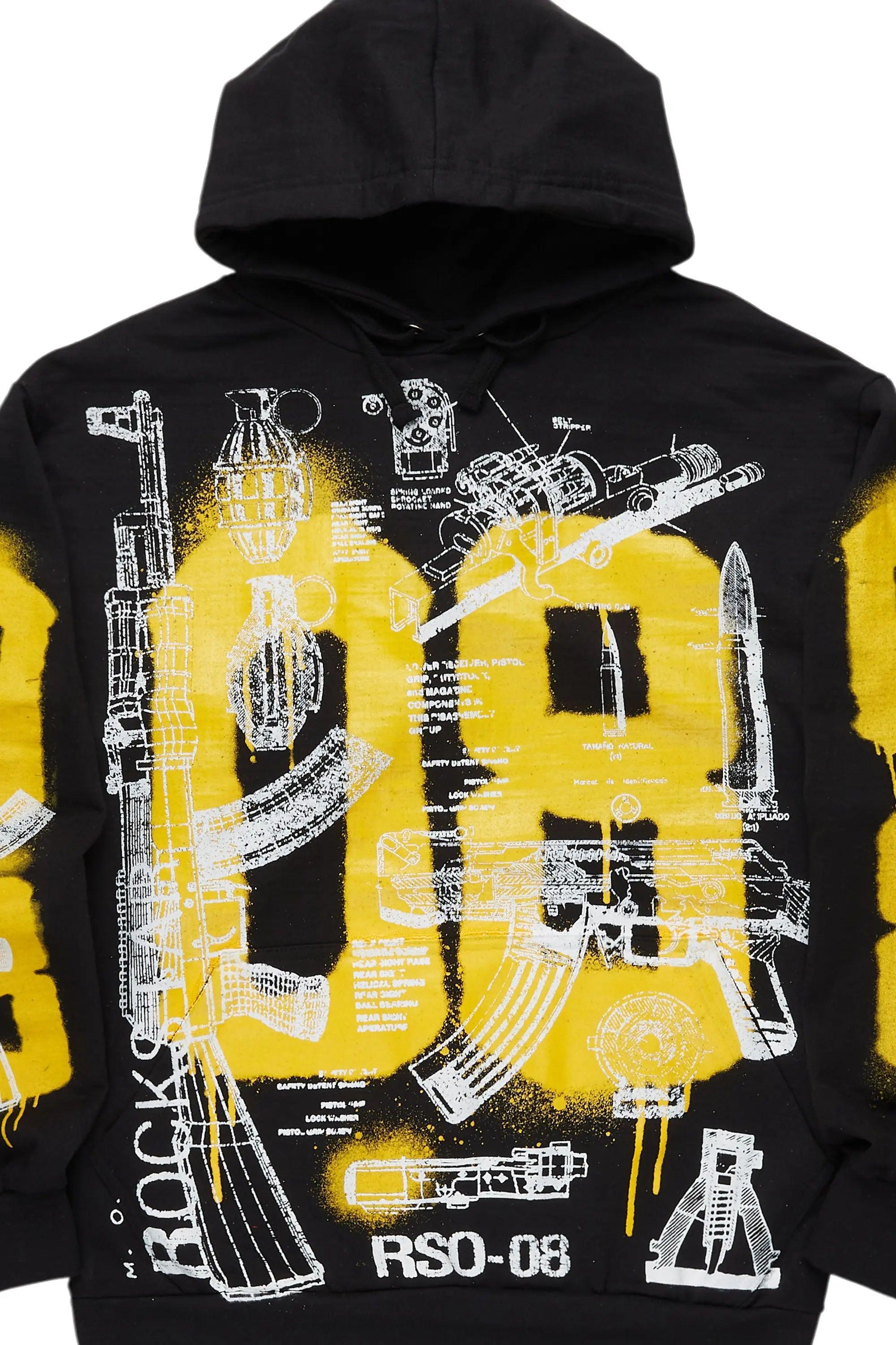 Nesta Black Graphic Hoodie Male Product Image