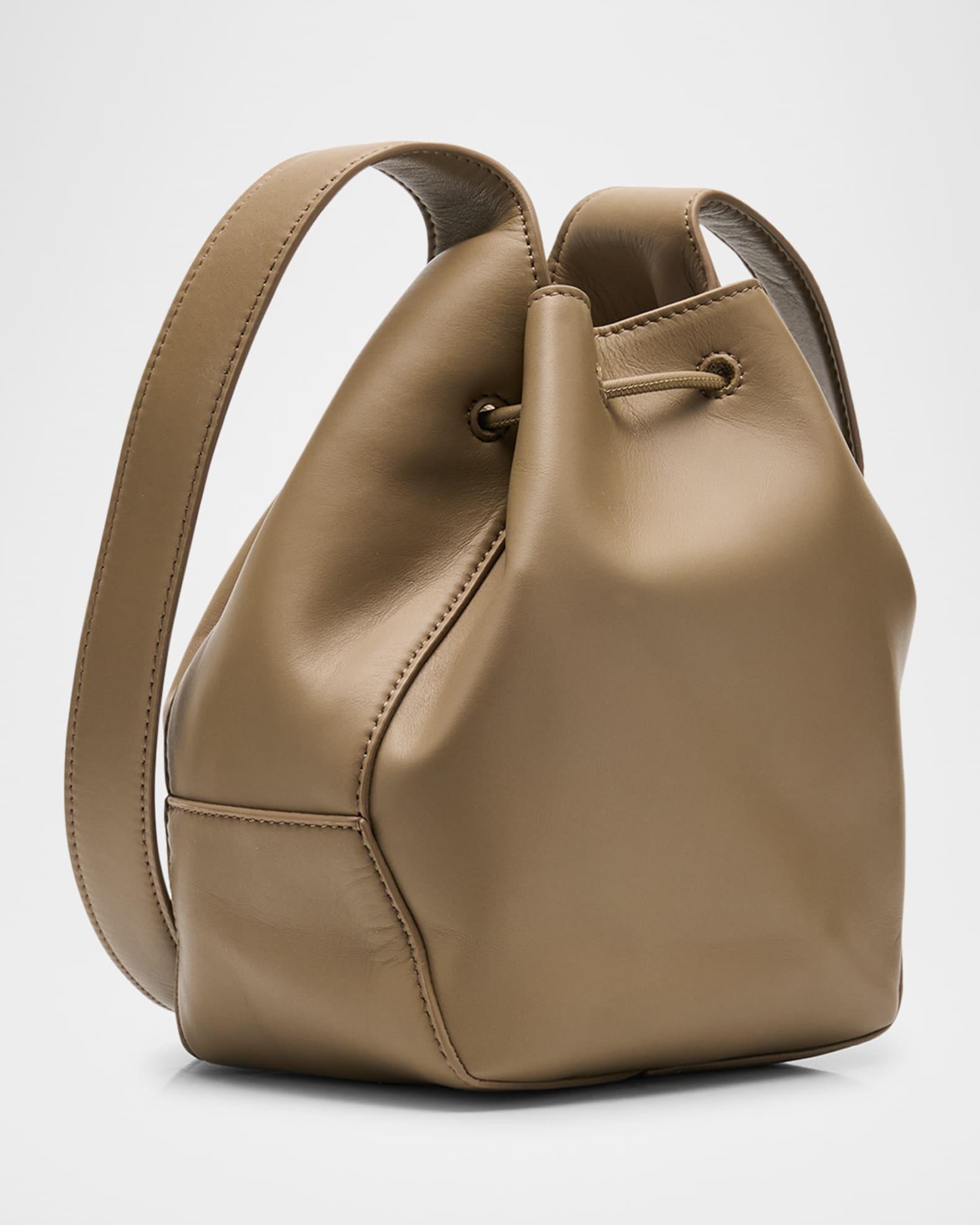 Drawstring Leather Shoulder Bag Product Image