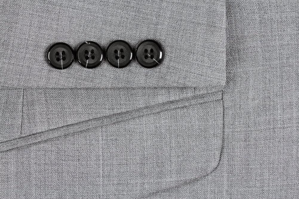 (36R, 36S, 38L, 48L, 54R) 100% Virgin Wool Regular Fit Light Gray Suit Product Image