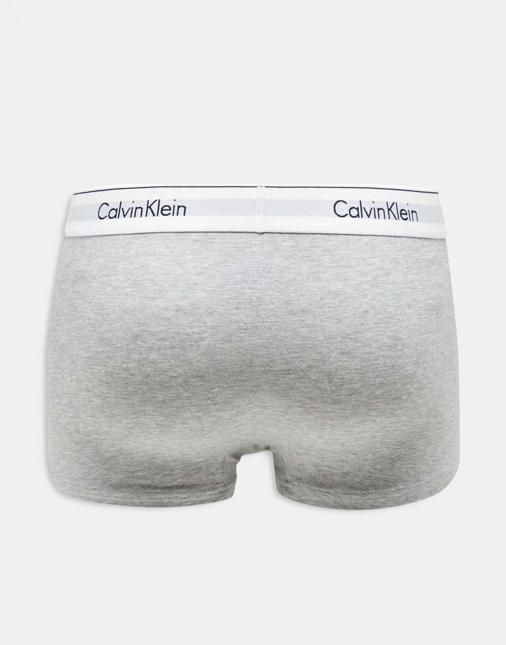 Calvin Klein cotton stretch trunks 3 pack in multi Product Image