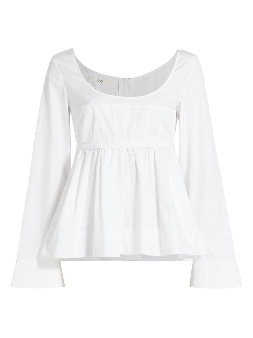 Womens Long-Sleeve Cotton Corset Top Product Image