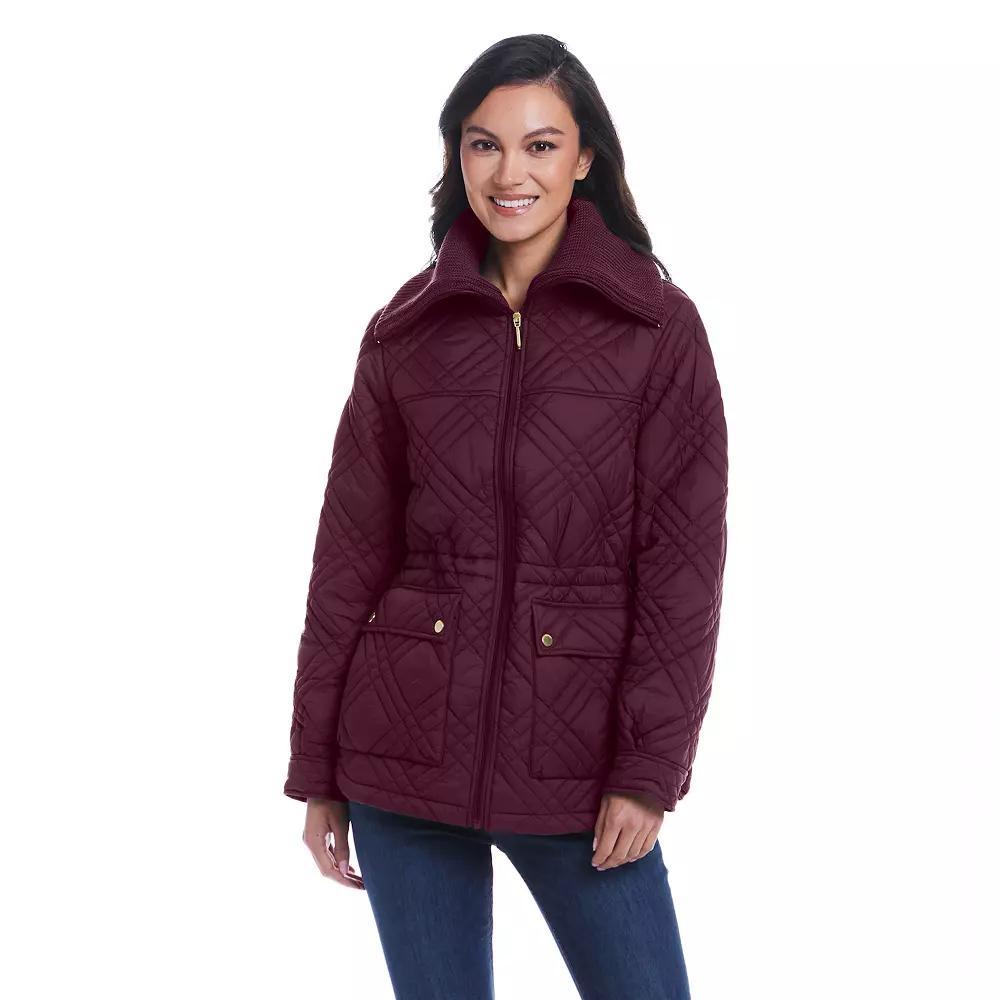 Women's Weathercast Wide Collar Quilted Anorak Jacket,  Product Image