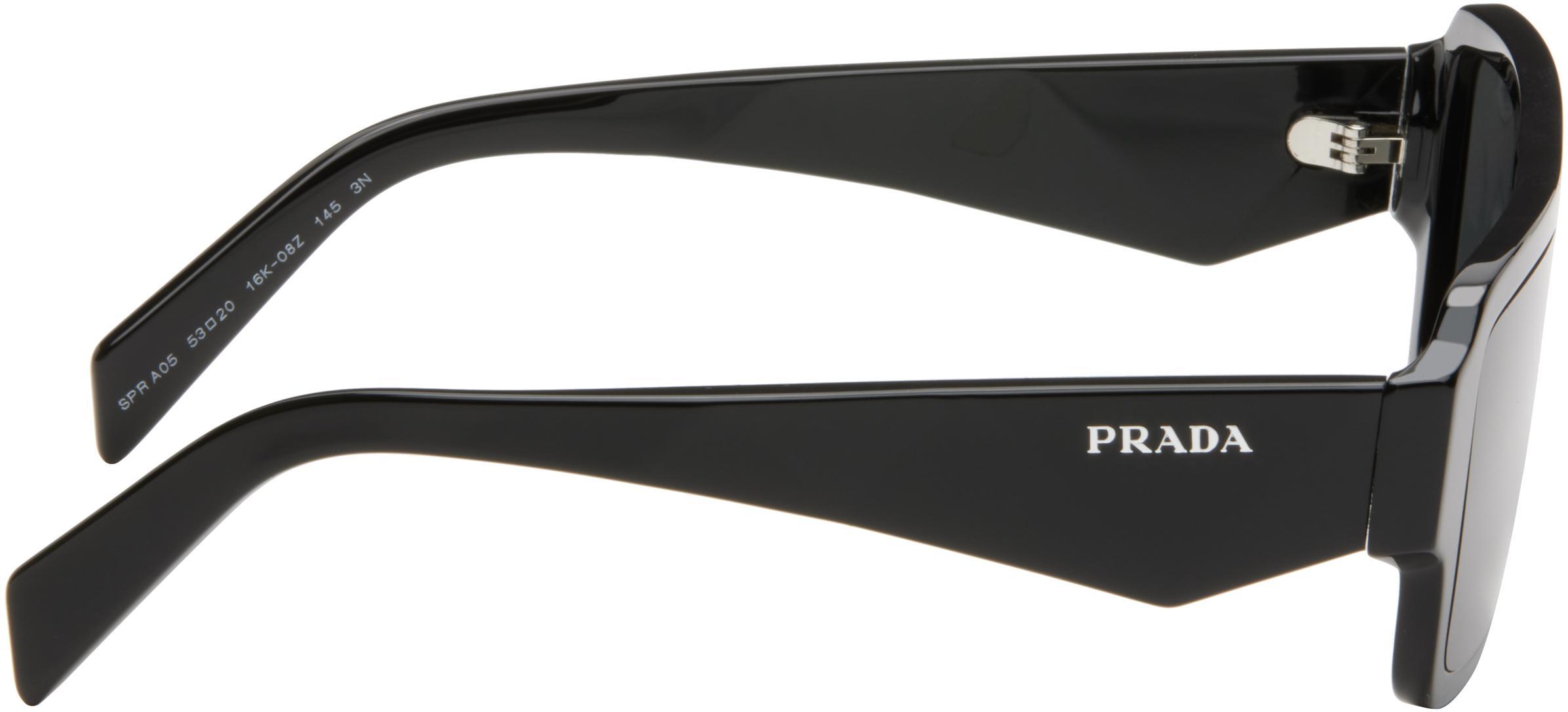 PRADA Black Symbole Sunglasses In Gray Product Image